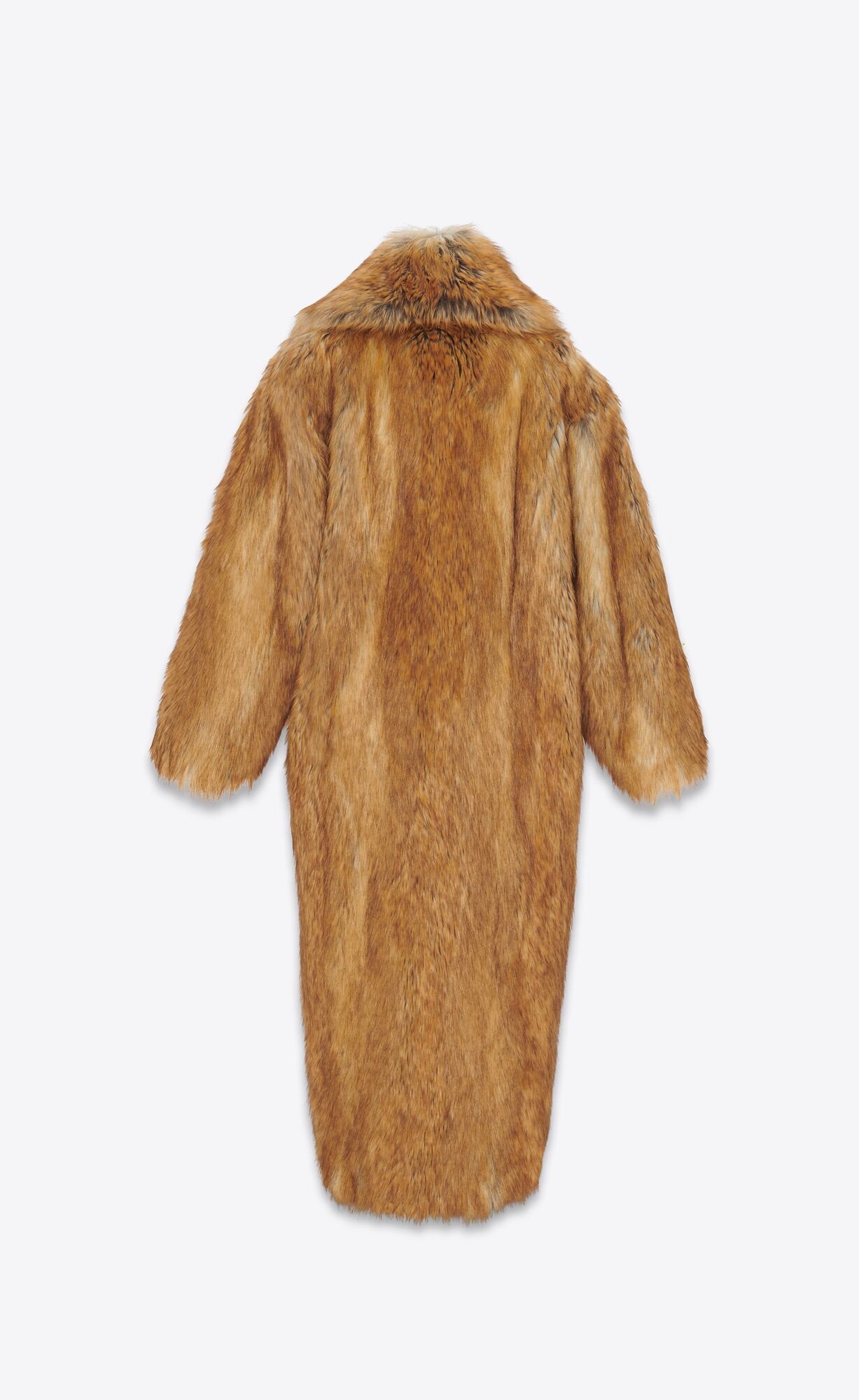 YSL Long Coat In Animal-free Fur Fauve | 1685093-PX