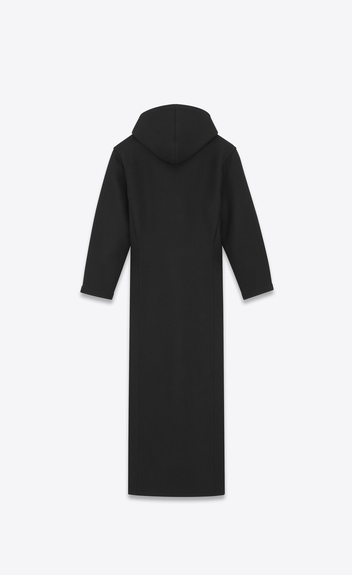 YSL Long Duffle Coat In Wool Black | 2943817-HF