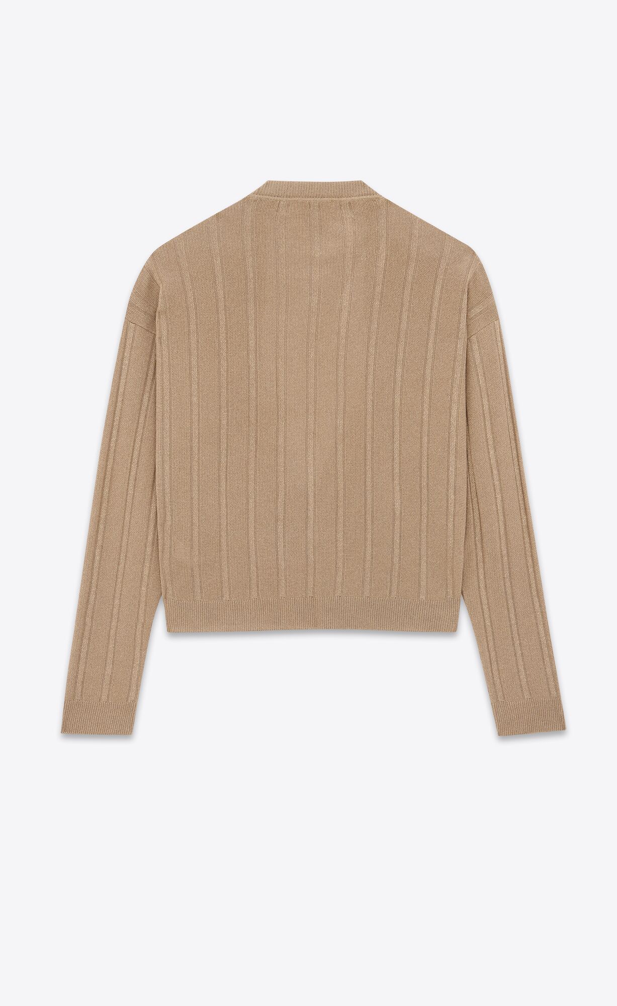 YSL Loose Cardigan In Ribbed Knit Dore | 1328470-OJ