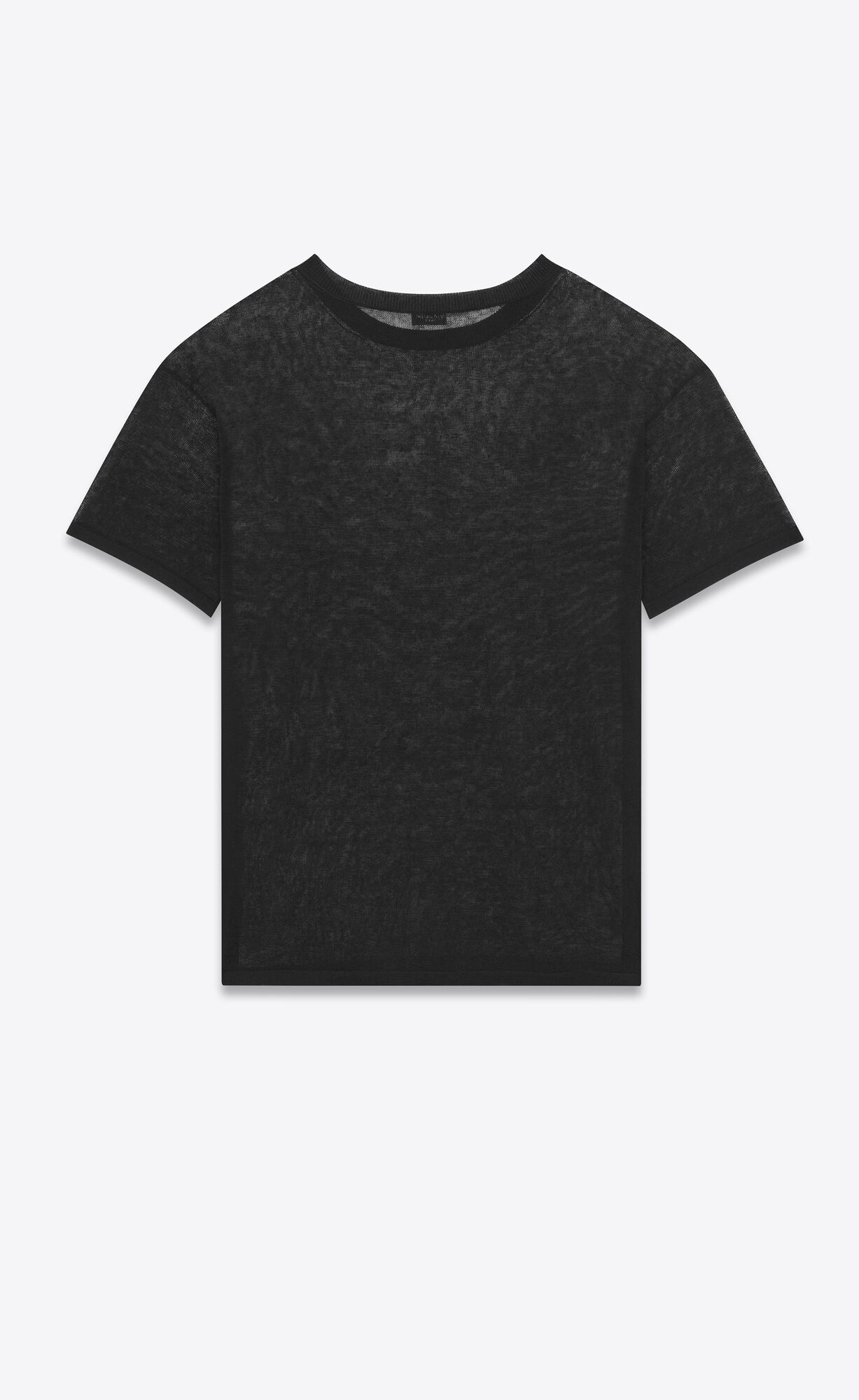 YSL Loose T-shirt In Linen And Silk Black | 4391806-MK