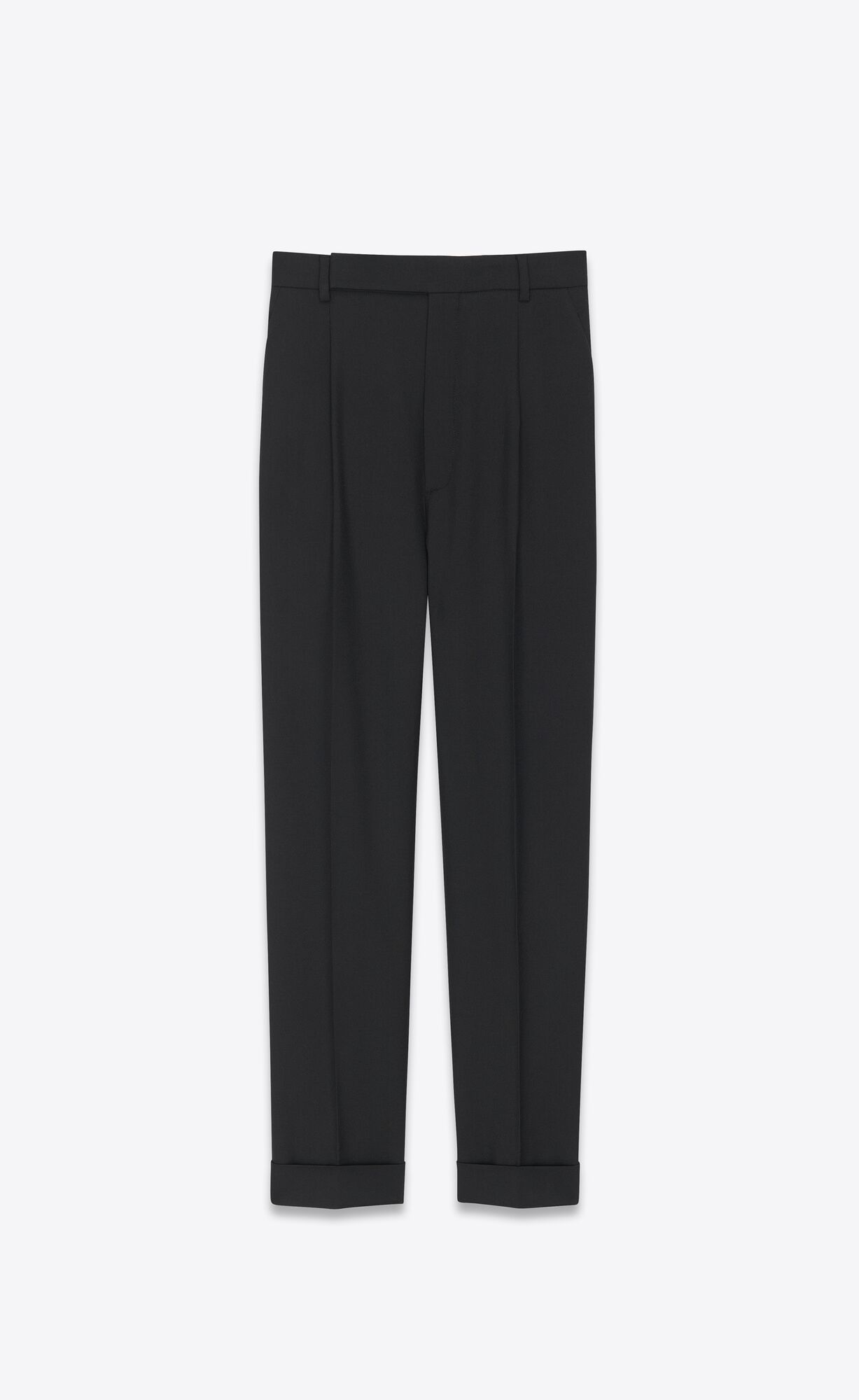 YSL Loose-fit Pants In Gabardine Black | 7045836-VW