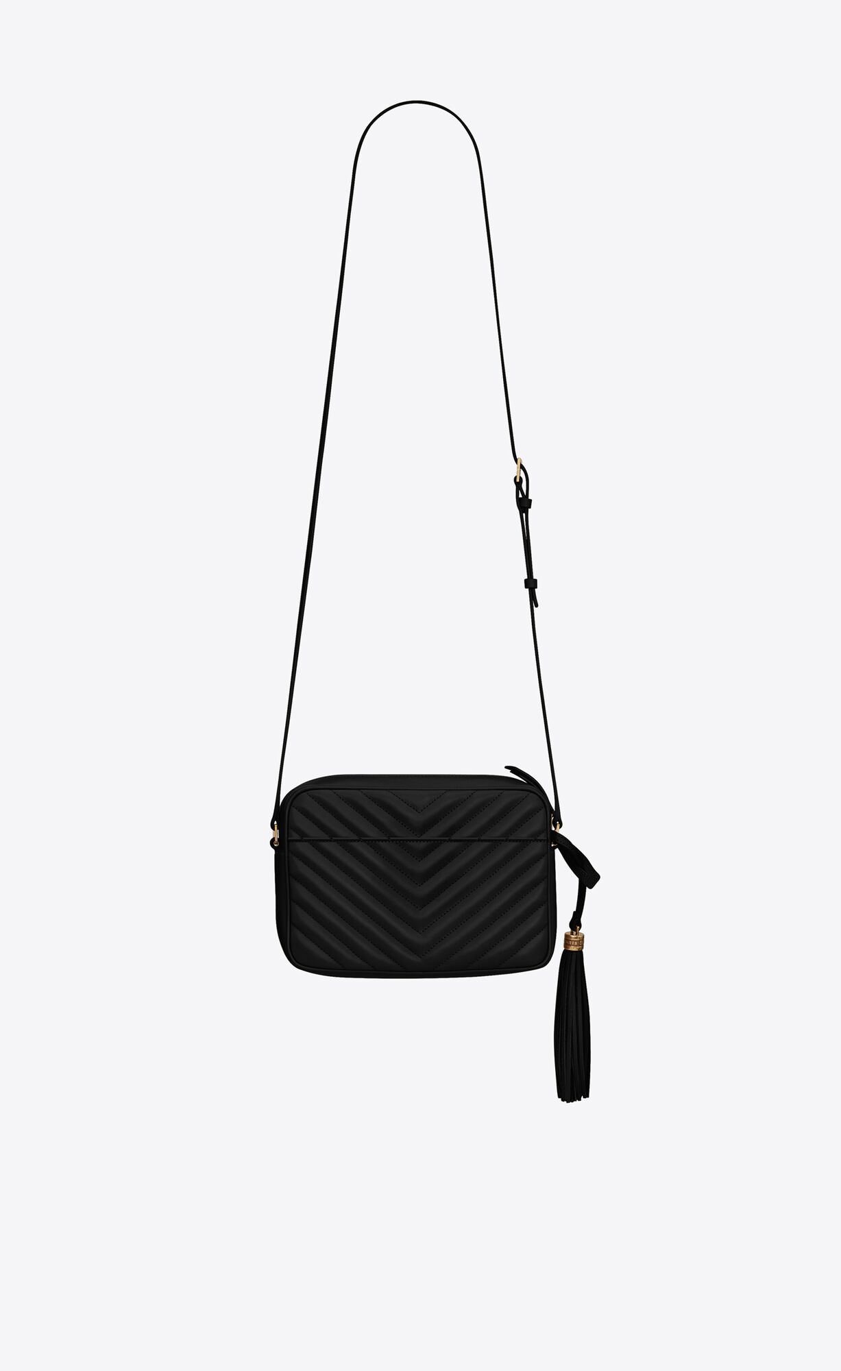 YSL Lou Camera Bag In Quilted Leather Black | 6327850-UZ