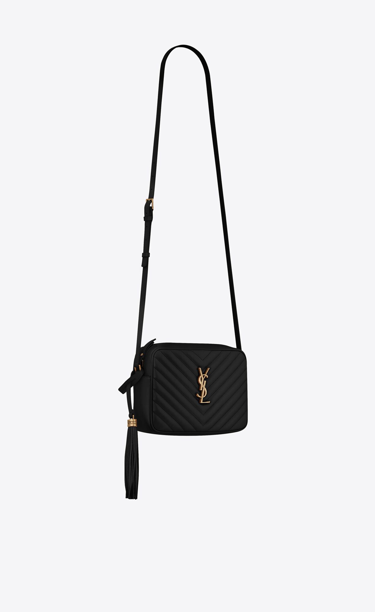 YSL Lou Camera Bag In Quilted Leather Black | 6327850-UZ