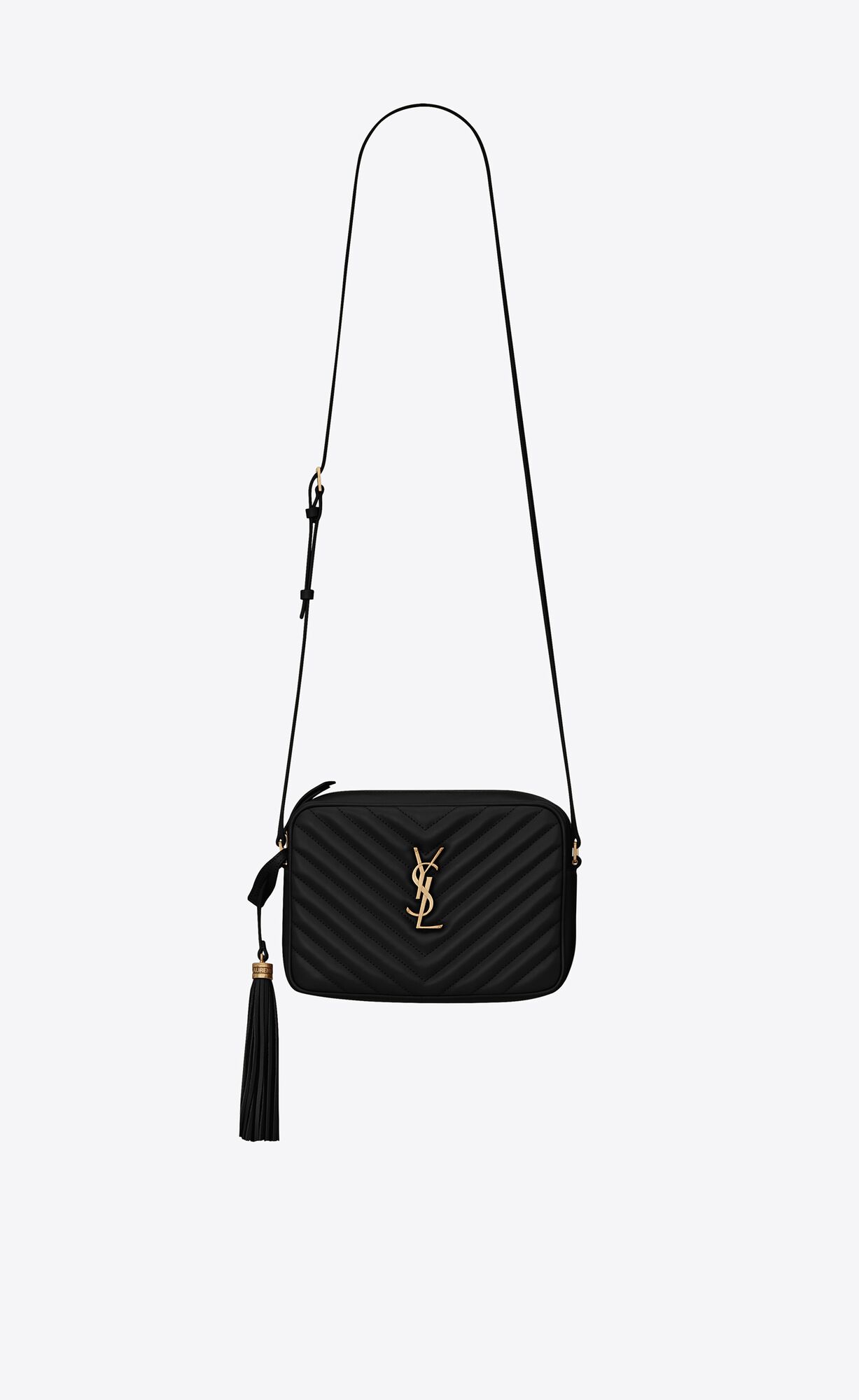 YSL Lou Camera Bag In Quilted Leather Black | 6327850-UZ