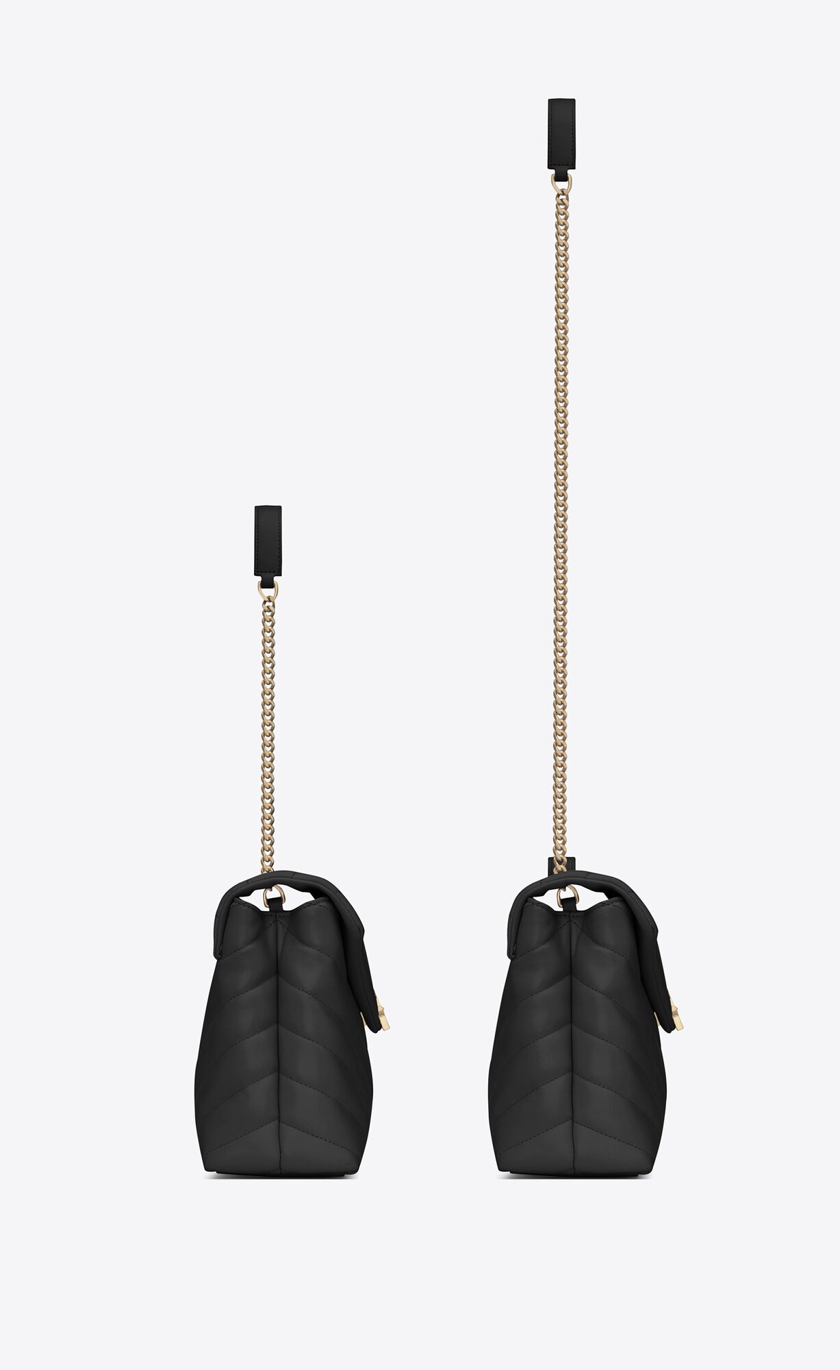 YSL Loulou Small Chain Bag In Quilted "Y" Leather Noir | 8170346-BD