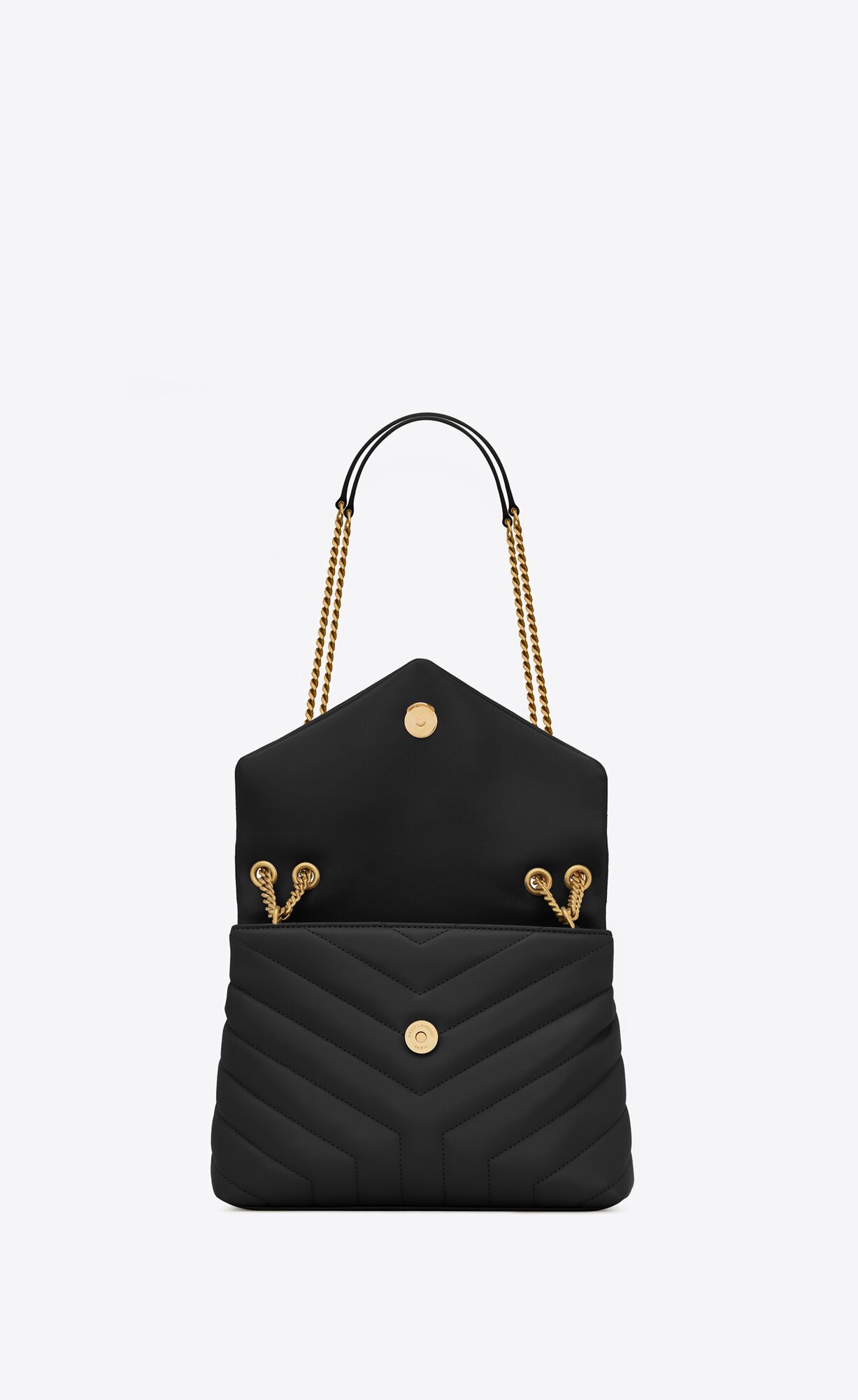 YSL Loulou Small Chain Bag In Quilted "Y" Leather Noir | 8170346-BD