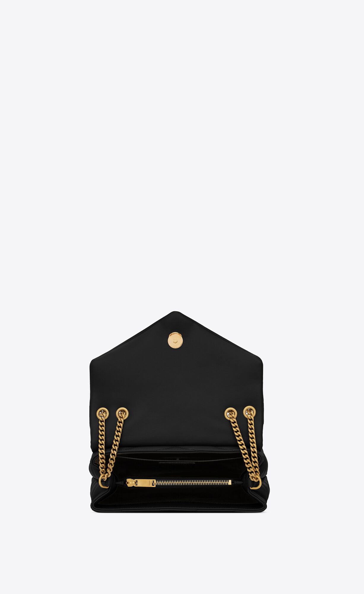 YSL Loulou Small Chain Bag In Quilted "Y" Leather Noir | 8170346-BD
