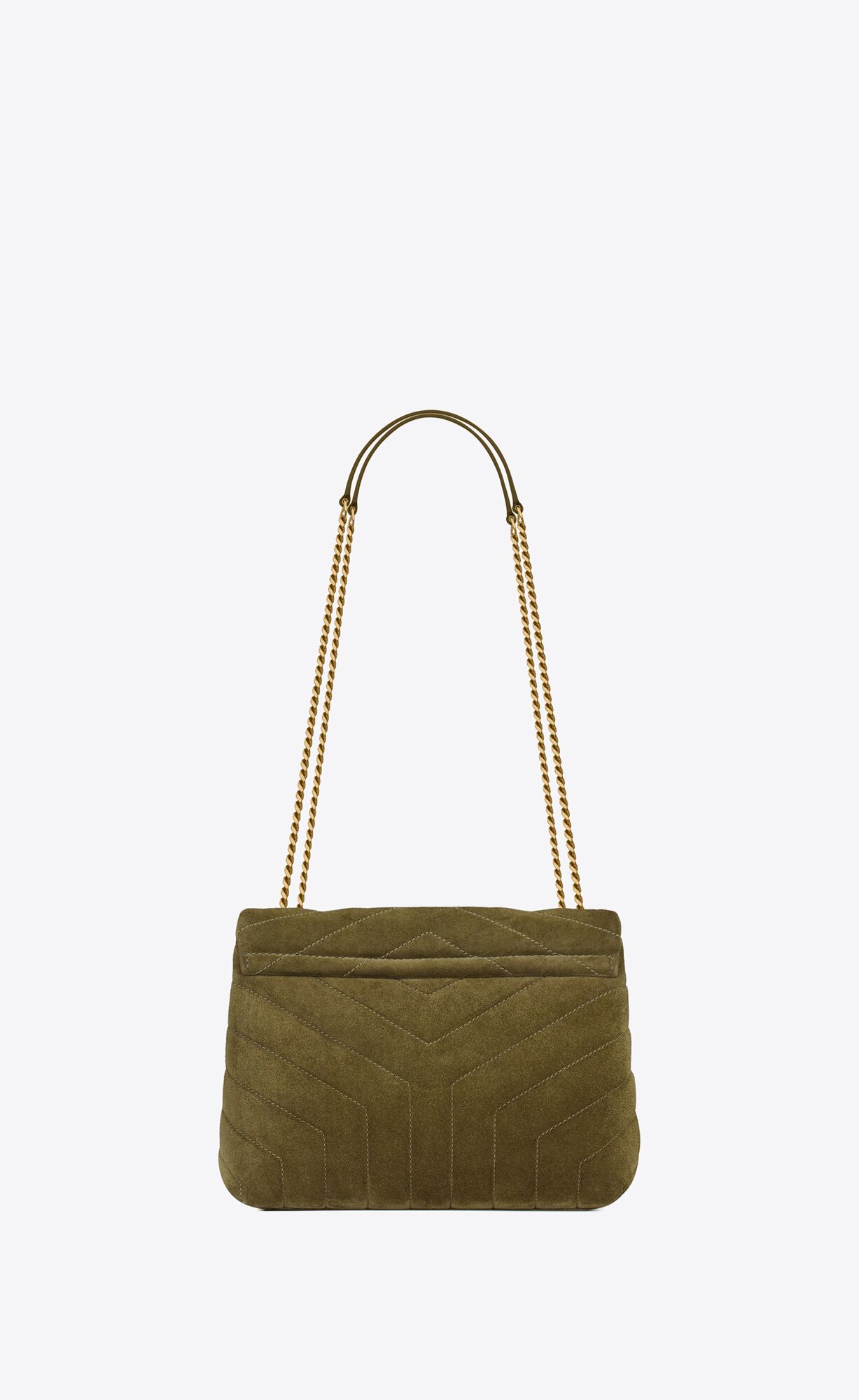 YSL Loulou Small In Quilted "Y" Suede Loden Green | 2503819-VI