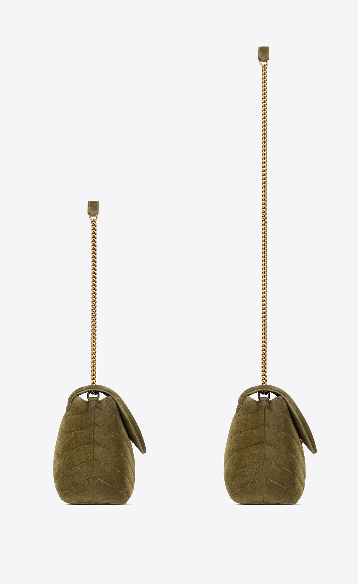 YSL Loulou Small In Quilted "Y" Suede Loden Green | 2503819-VI