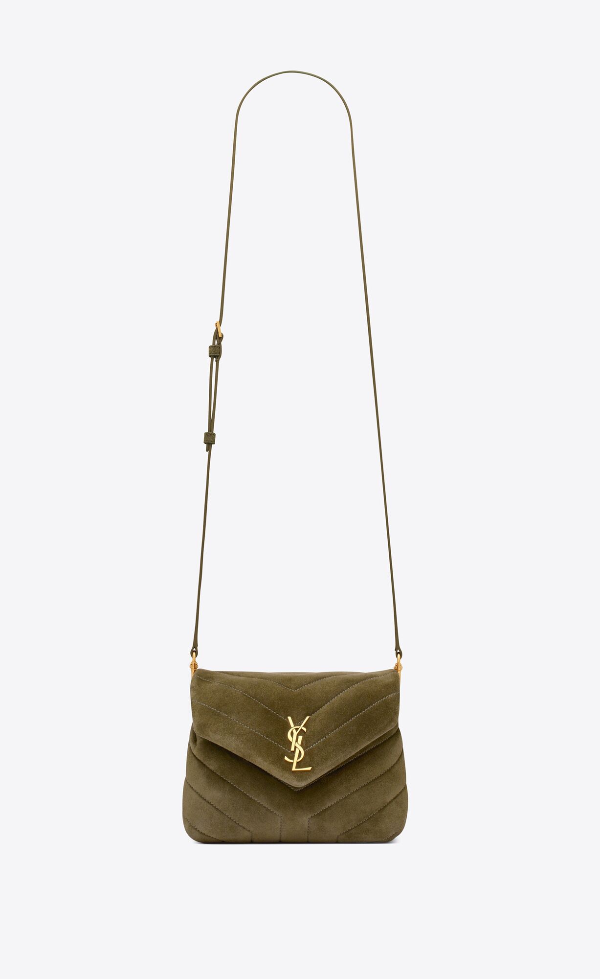 YSL Loulou Toy In Quilted "Y" Suede Loden Green | 5246738-DK
