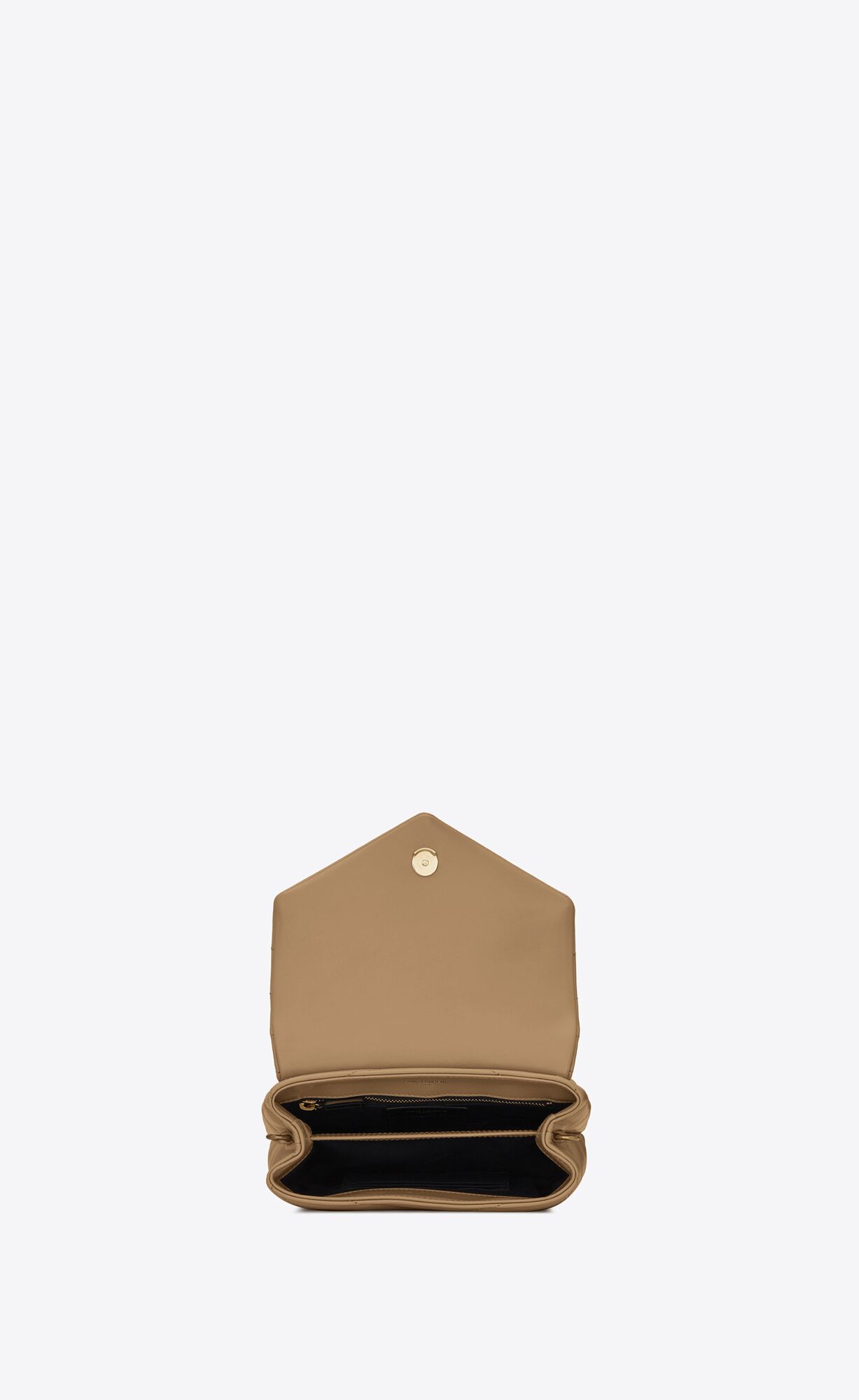 YSL Loulou Toy Strap Bag In Matelassé "Y" Leather Natural Tan | 4162398-XD
