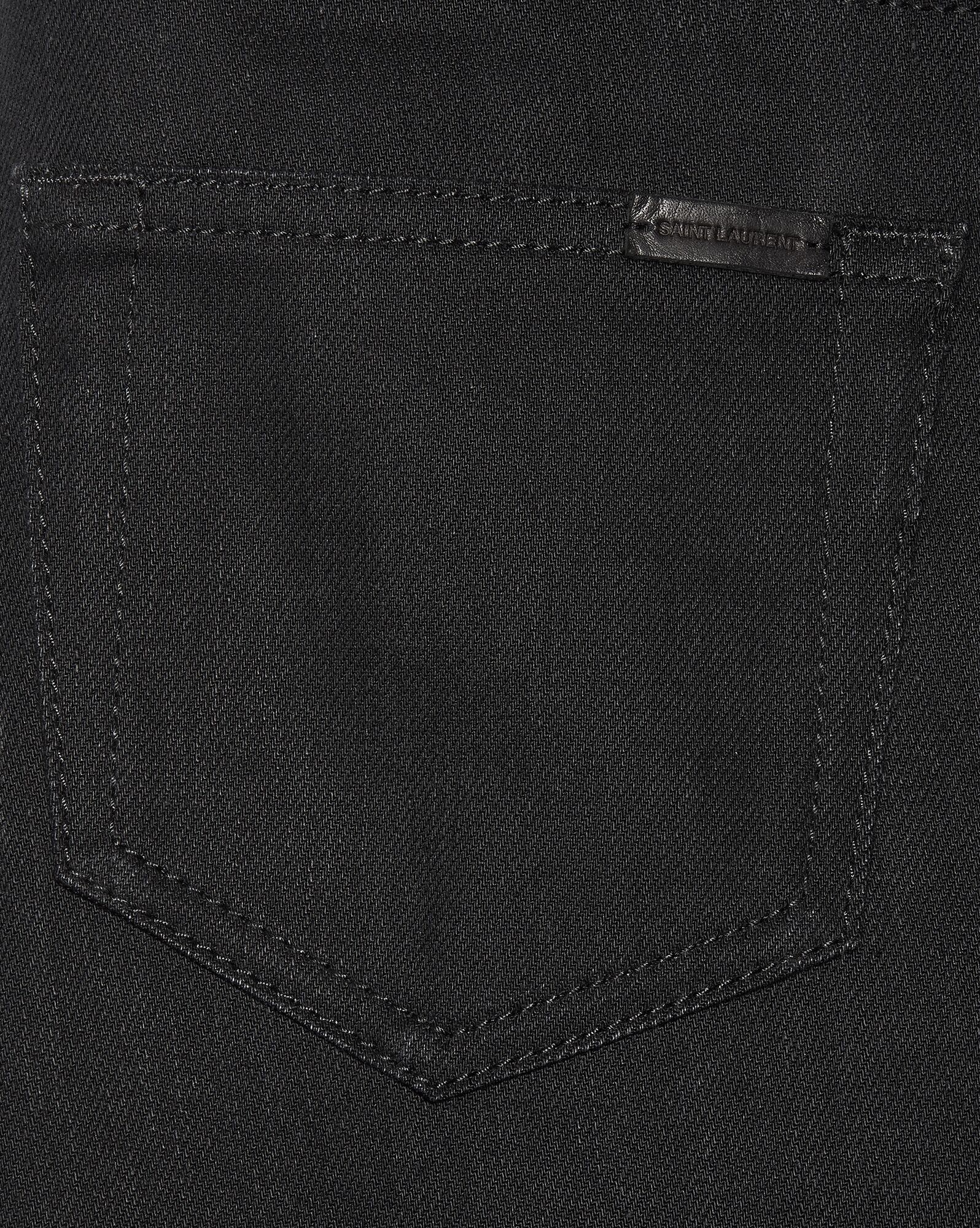 YSL Low-rise Jeans In Used Black Denim Used Black | 8641239-KN