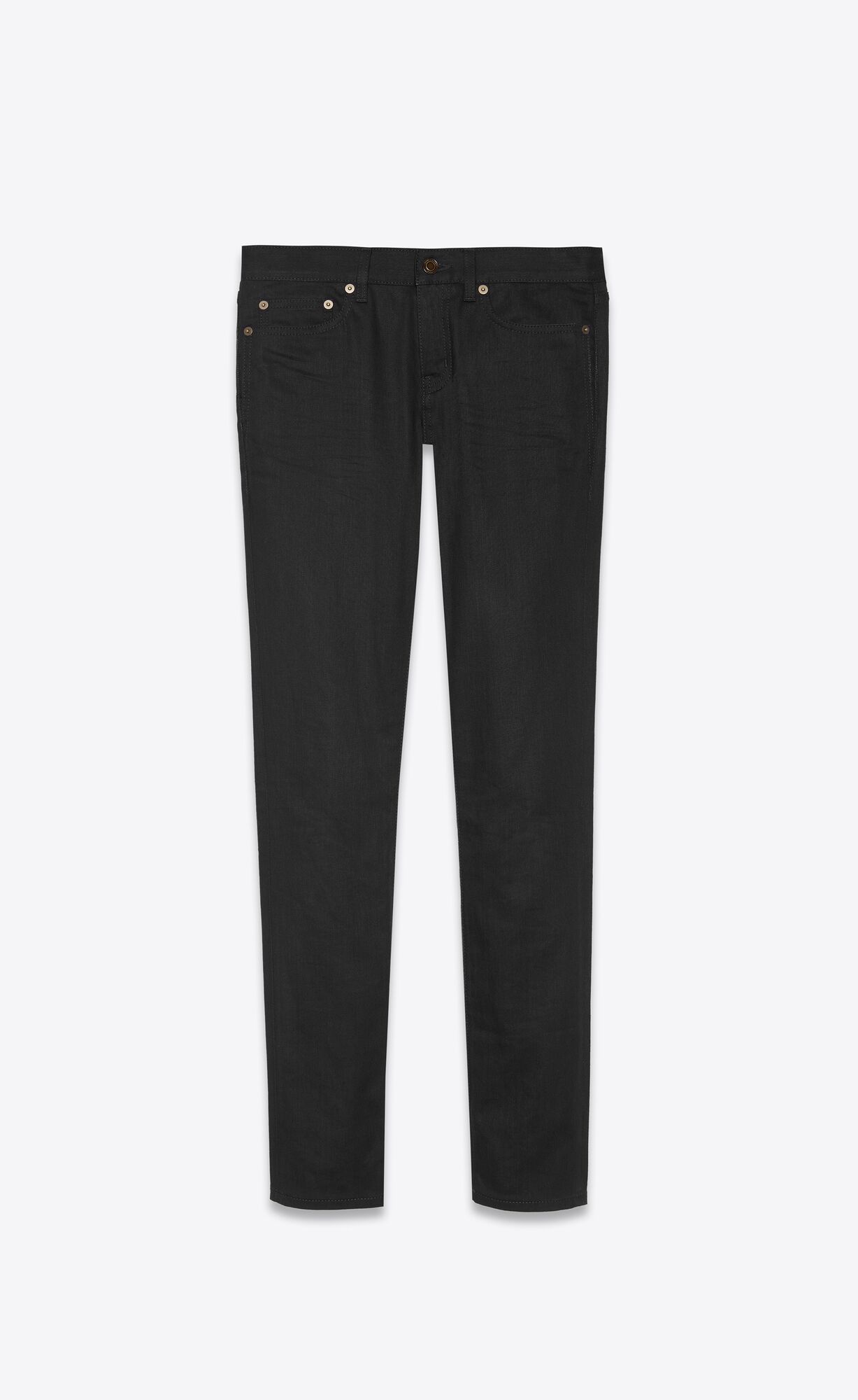 YSL Low-rise Jeans In Used Black Denim Used Black | 8641239-KN