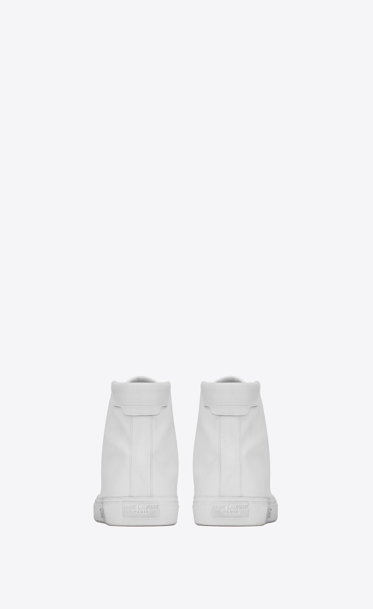 YSL Malibu Mid-top Sneakers In Smooth Leather Optic White | 6539217-YU