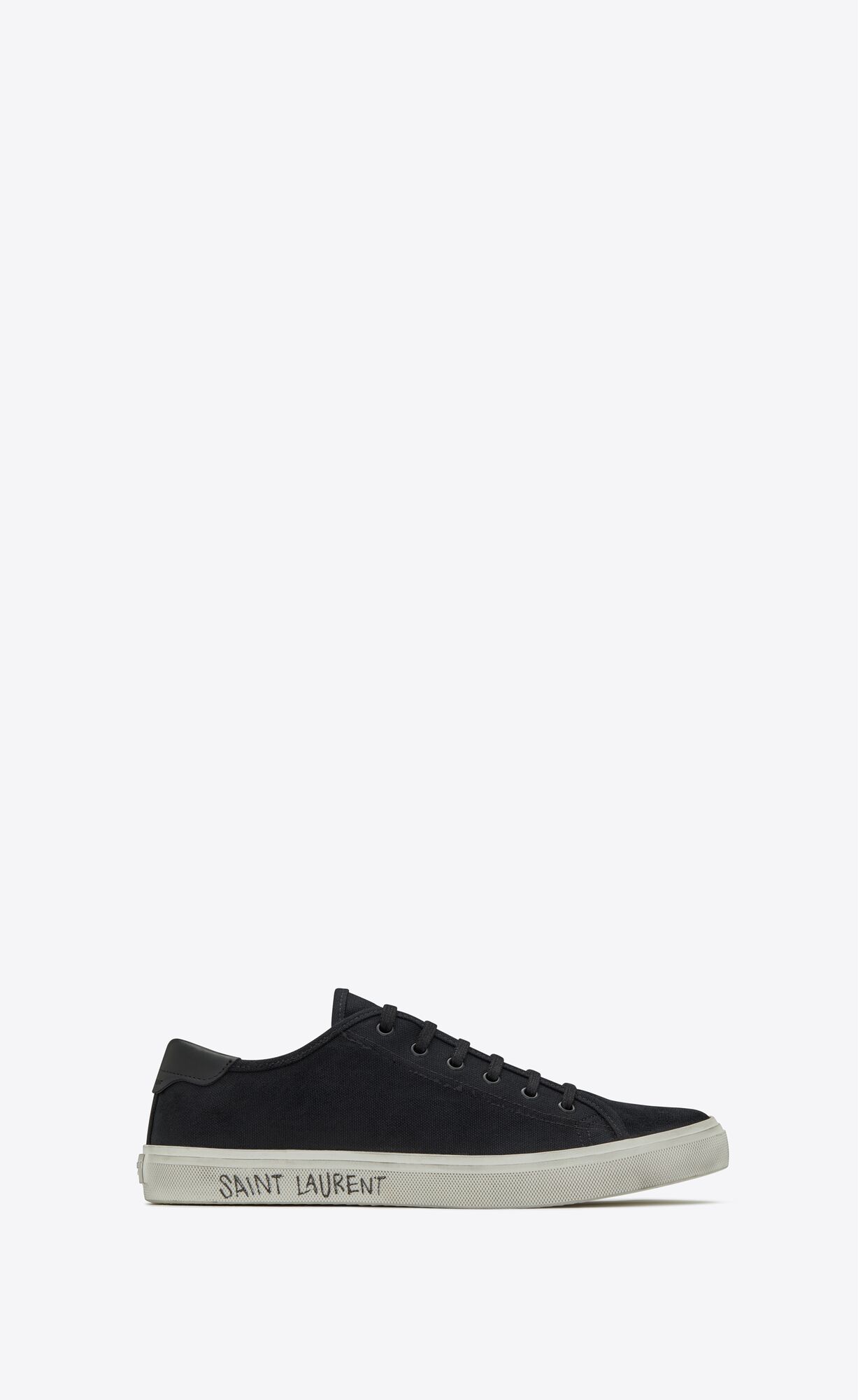 YSL Malibu Sneakers In Canvas And Leather Black | 3670418-YL