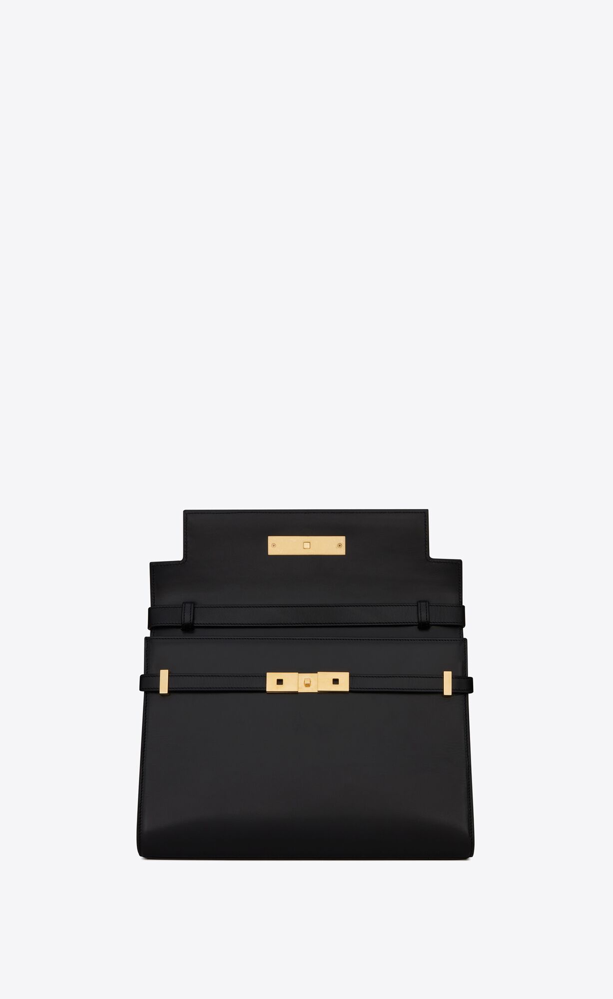 YSL Manhattan Shoulder Bag In Box Saint Laurent Leather Black | 8601974-SO