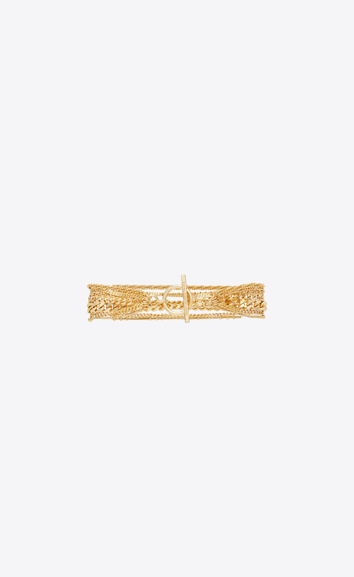 YSL Multi-chain Bracelet In Metal Brass Gold | 4125763-FU