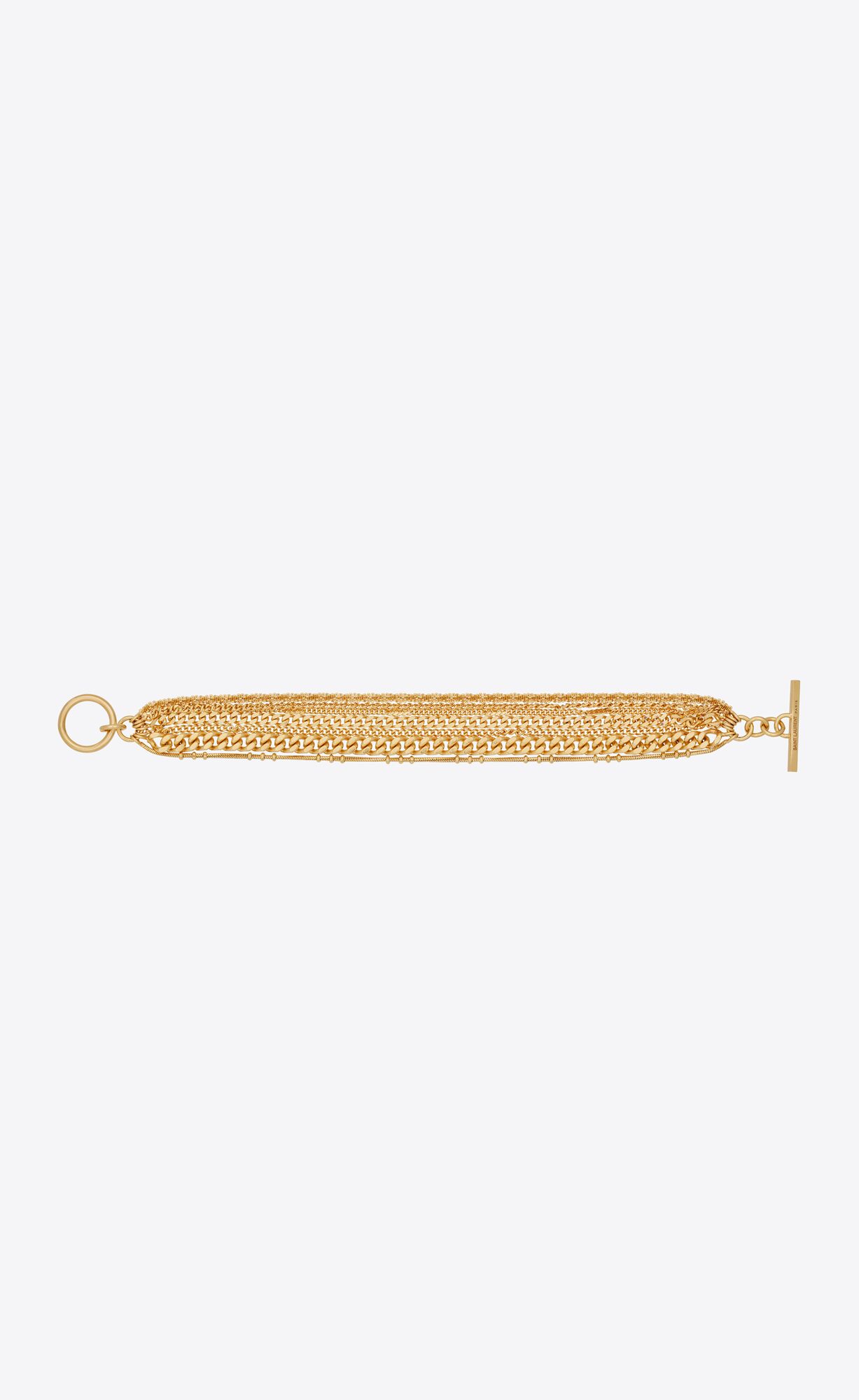 YSL Multi-chain Bracelet In Metal Brass Gold | 4125763-FU