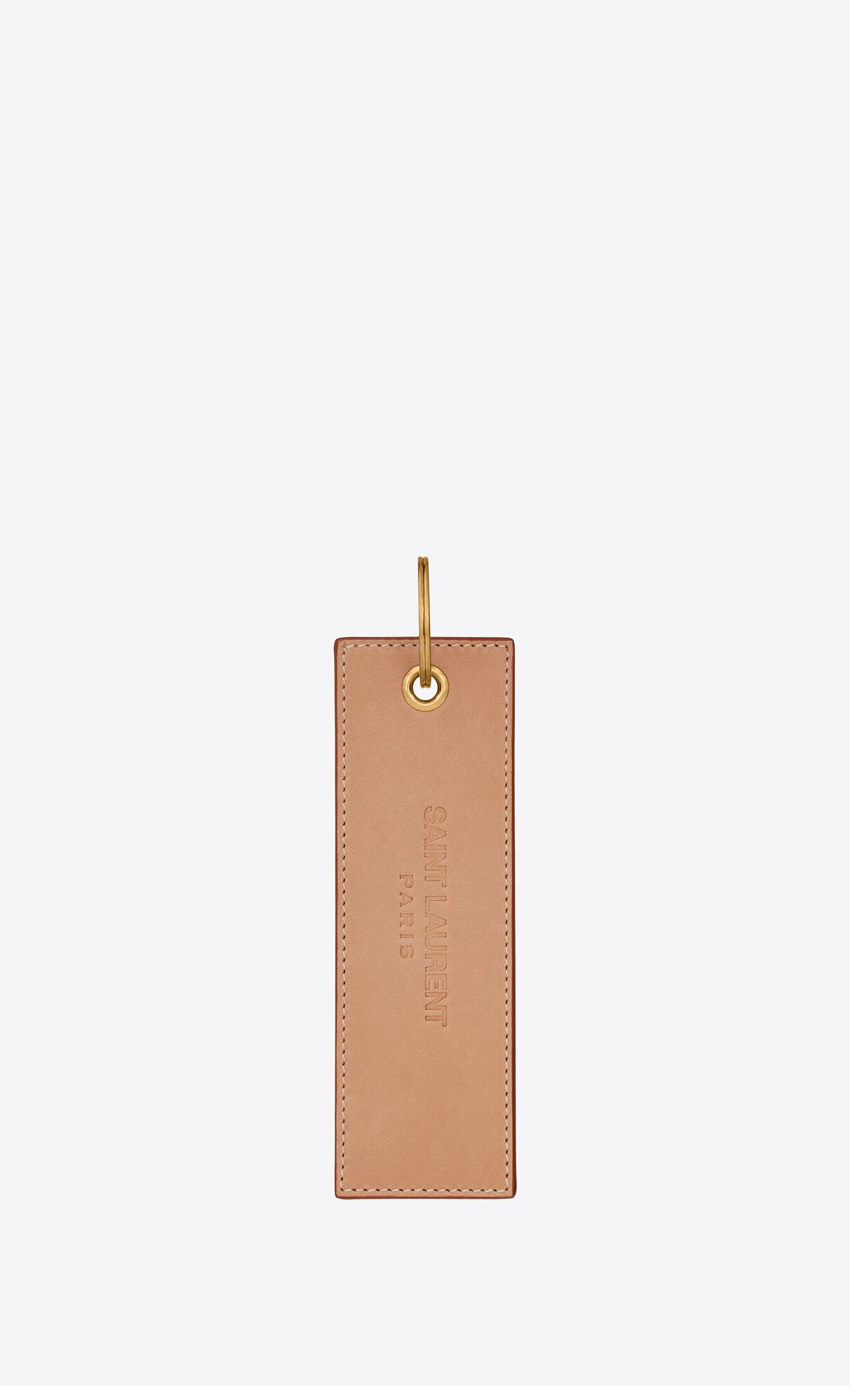 YSL Nastro Saint Laurent Keyring In Smooth Leather Brown Gold | 4356028-DB