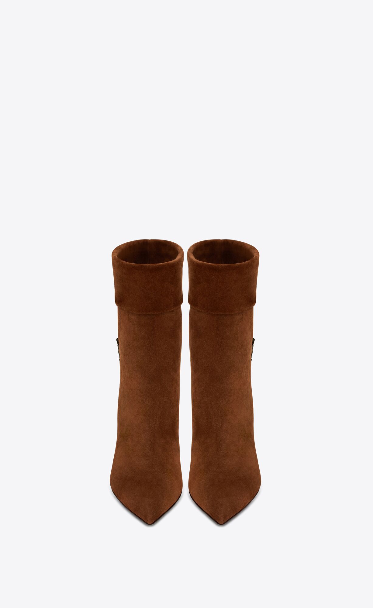 YSL Niki Booties In Suede Dark Land | 6053214-GV