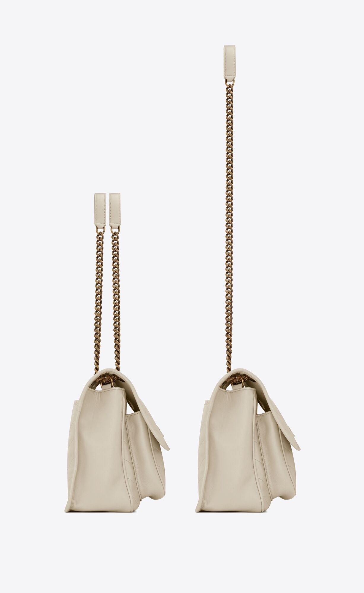 YSL Niki Medium Chain Bag In Lambskin Blanc Vintage | 1782650-GI