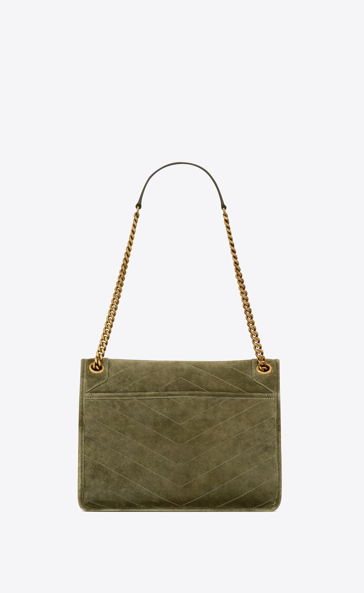 YSL Niki Medium In Suede Loden Green | 7615029-CL