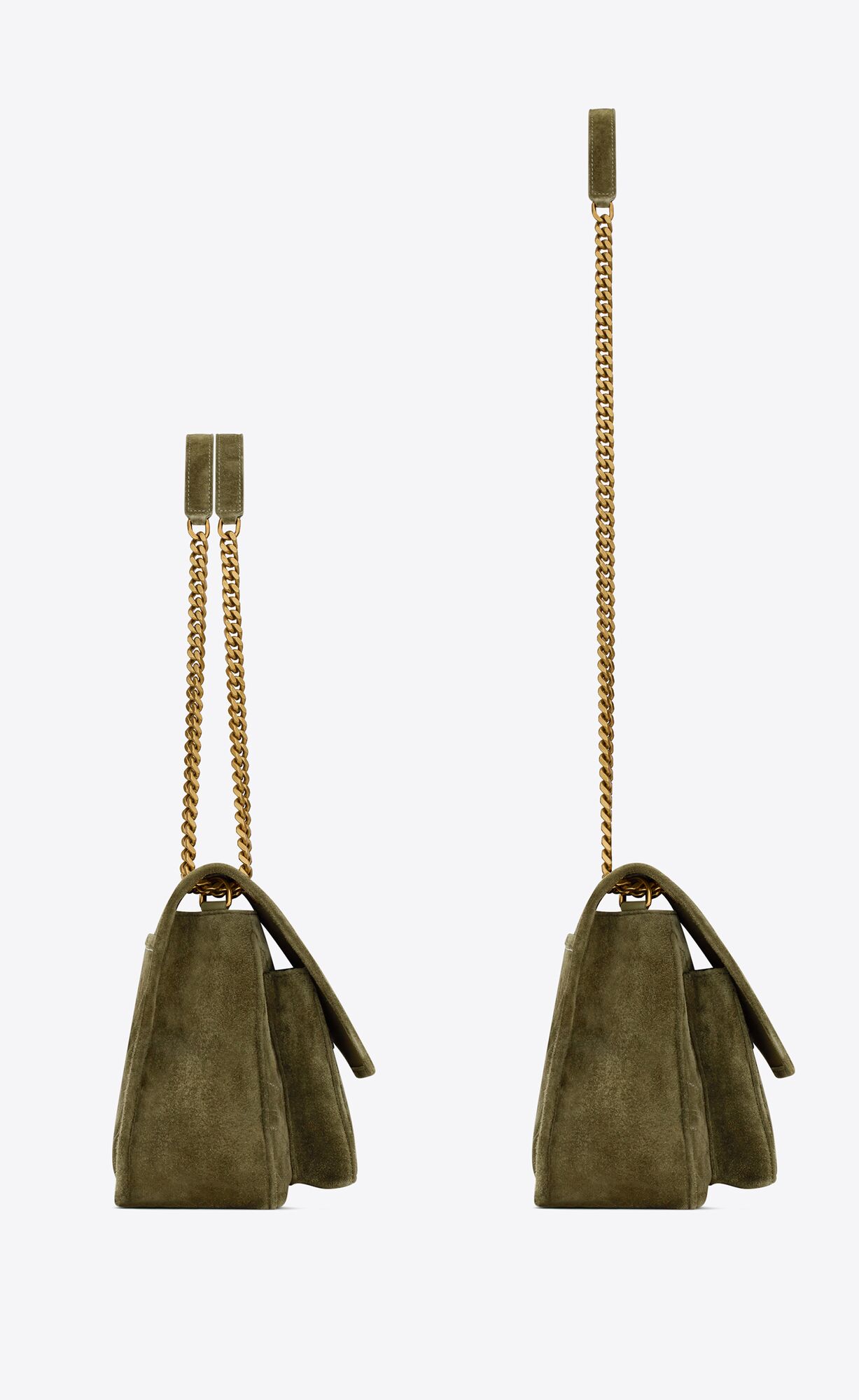 YSL Niki Medium In Suede Loden Green | 7615029-CL