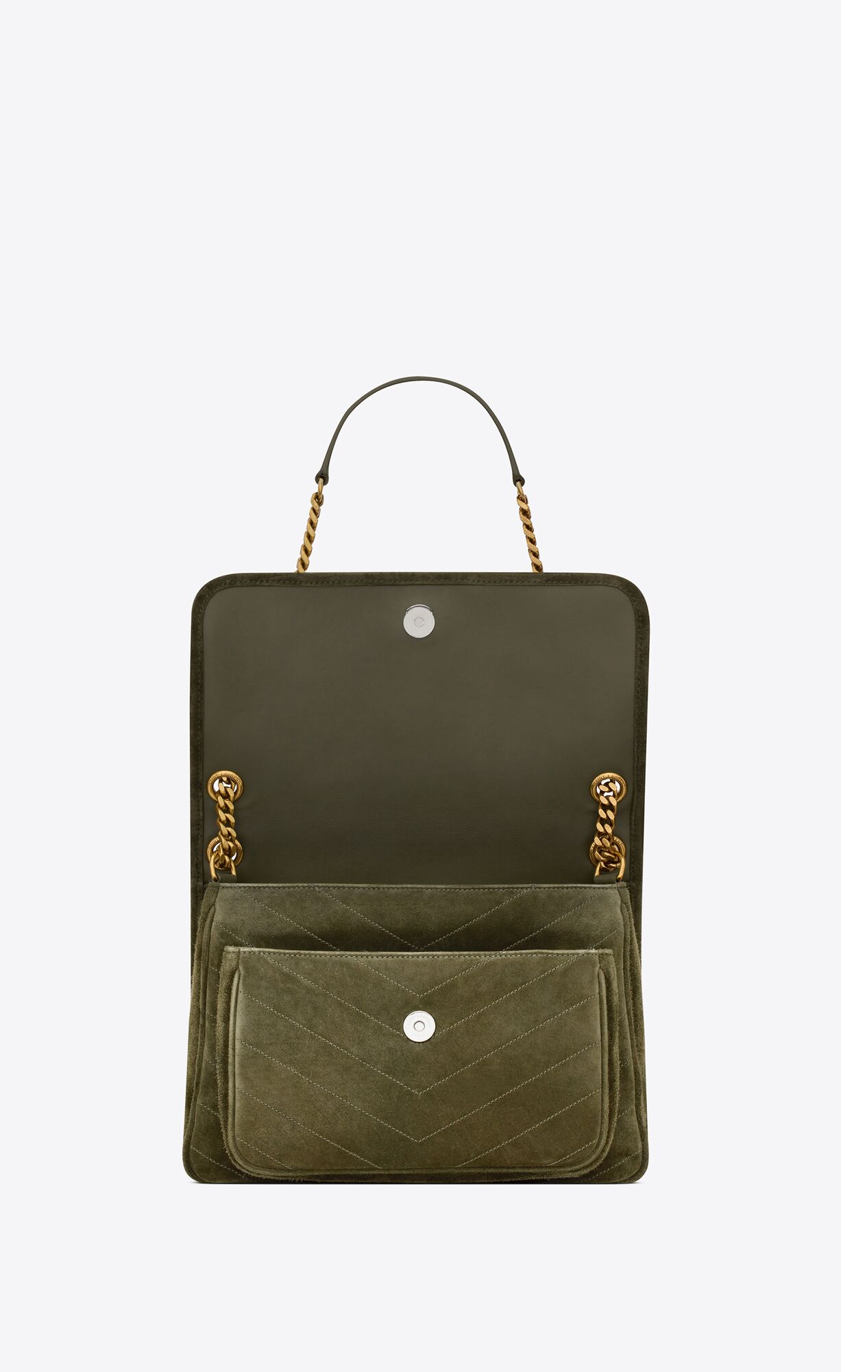 YSL Niki Medium In Suede Loden Green | 7615029-CL