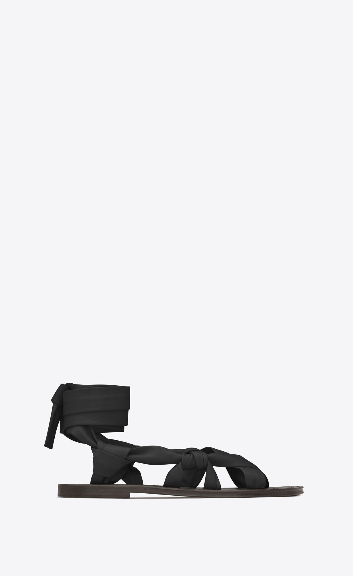 YSL Nolan Sandals In Smooth Leather Black | 5263079-WX
