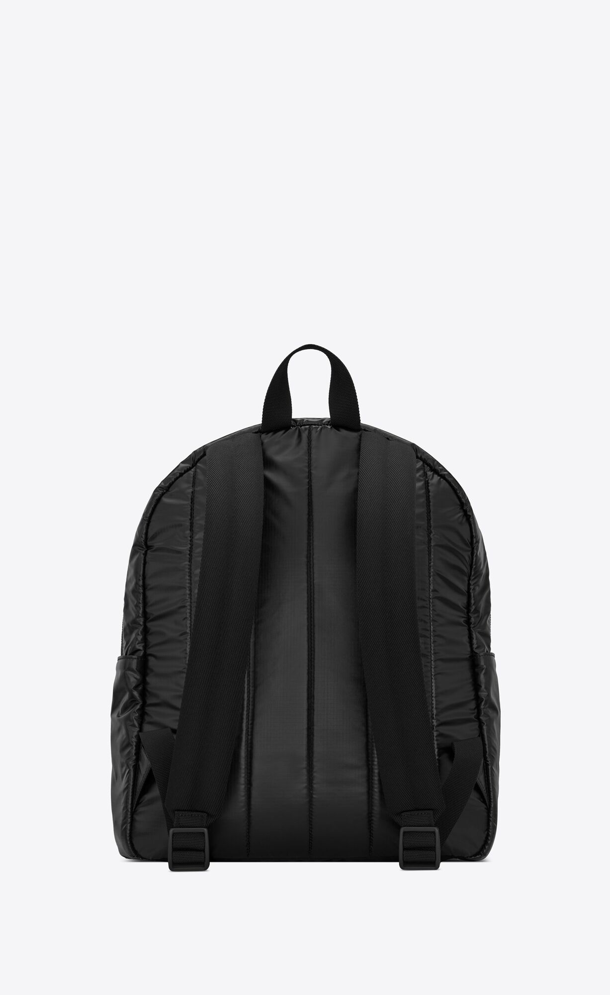 YSL Nuxx Backpack In Nylon Silver Black | 0715649-US