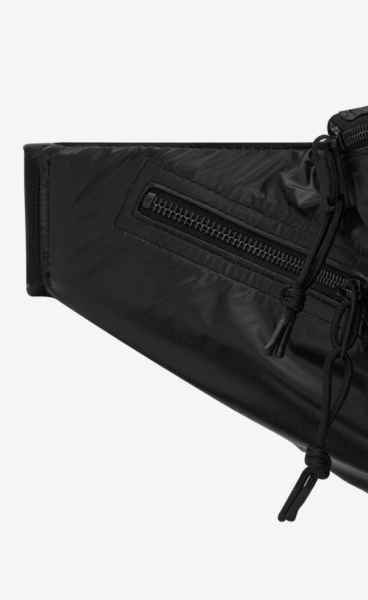 YSL Nuxx Crossbody Bag In Nylon Black And Platinum | 6594087-TF