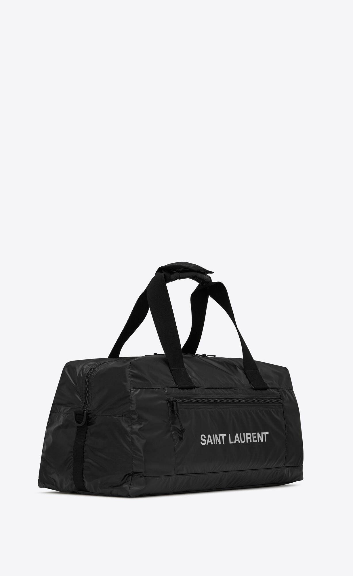 YSL Nuxx Duffle In Nylon Black And Platinum | 7832140-ZX