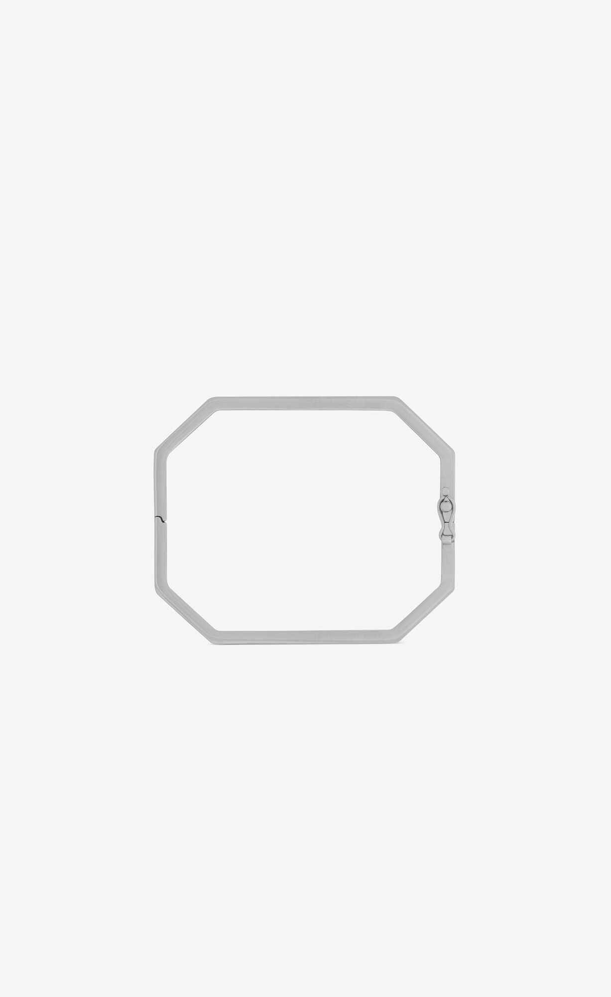 YSL Octagon Bracelet In Metal Oxidized Silver | 2596314-TF