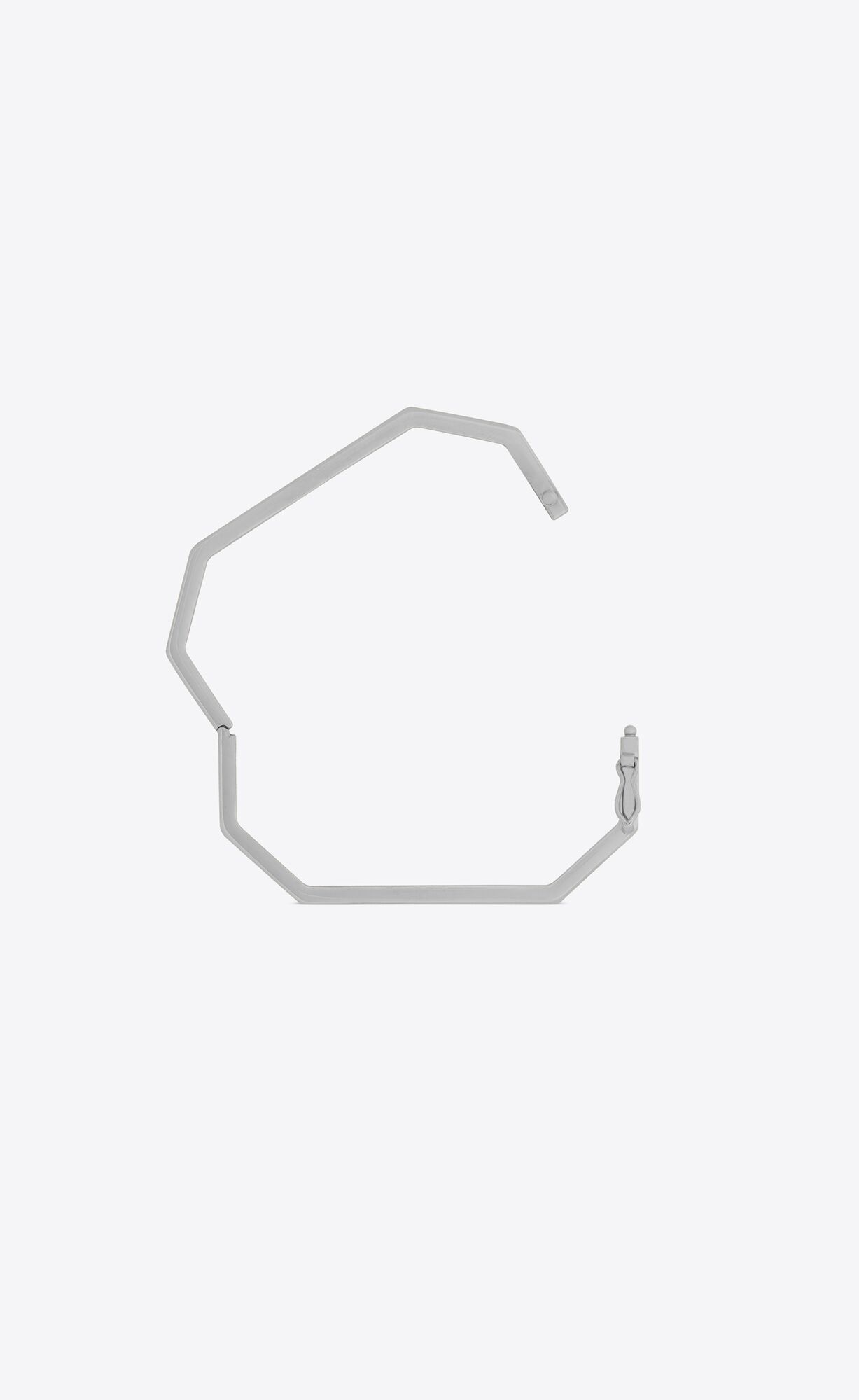 YSL Octagon Bracelet In Metal Oxidized Silver | 8527190-BG