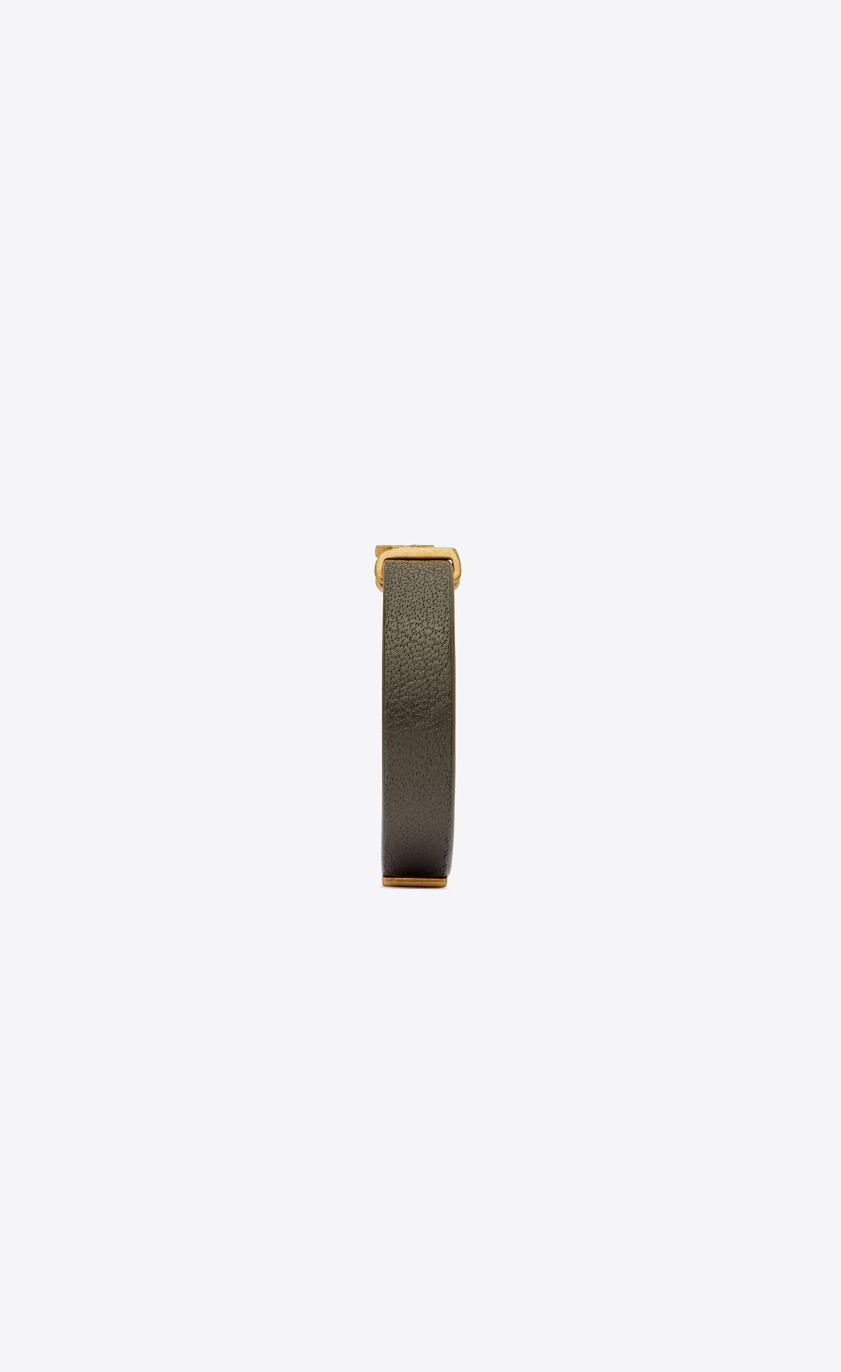 YSL Opyum Bracelet In Leather And Metal Grey Khaki | 2479035-RQ