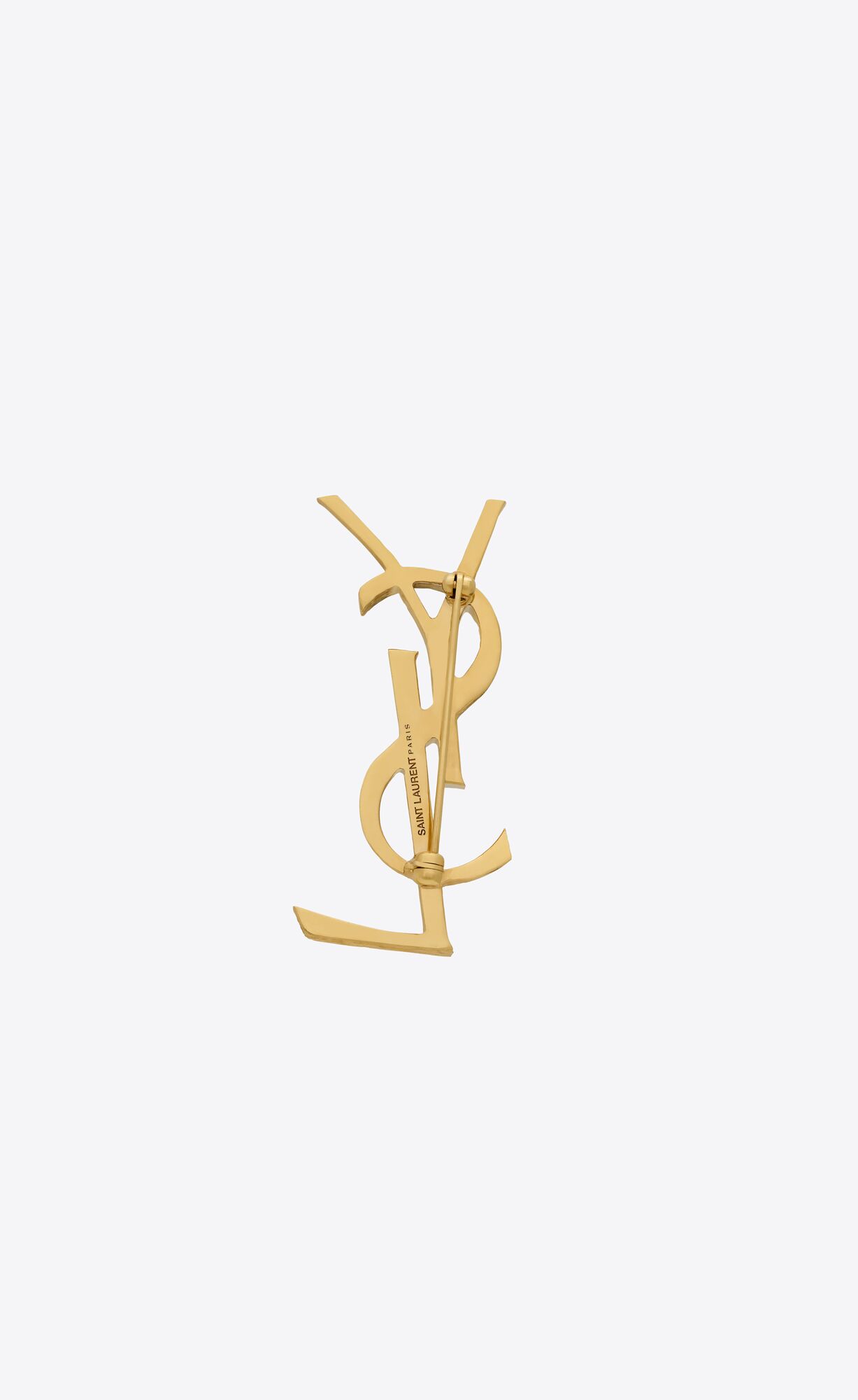 YSL Opyum Brooch In Metal Light Satin Gold | 3024956-GN