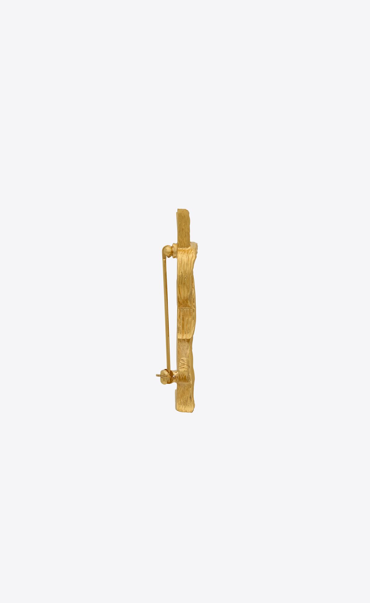 YSL Opyum Brooch In Metal Light Satin Gold | 3024956-GN
