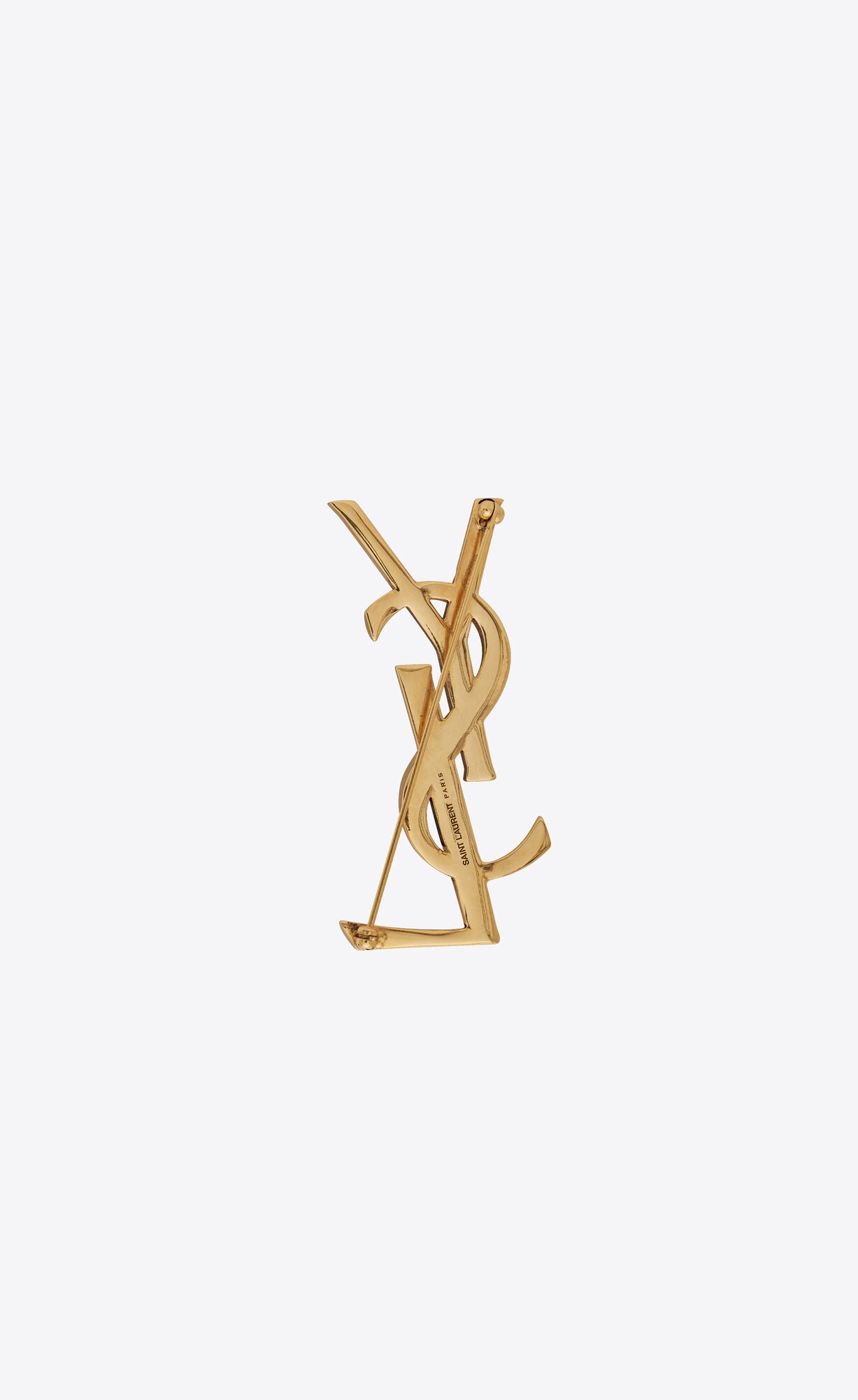 YSL Opyum Snake Brooch In Metal Aged Brass Gold | 1359487-MN