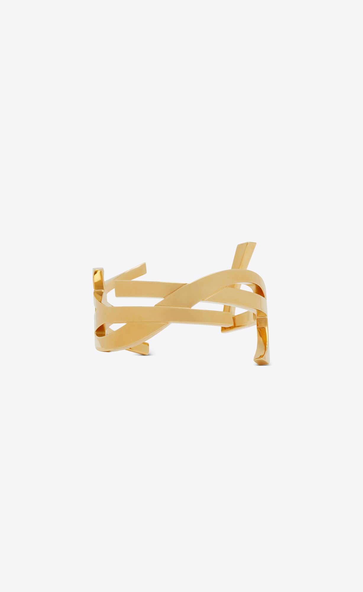YSL Opyum Twist Cuff Bracelet In Metal Gold | 7634582-BV