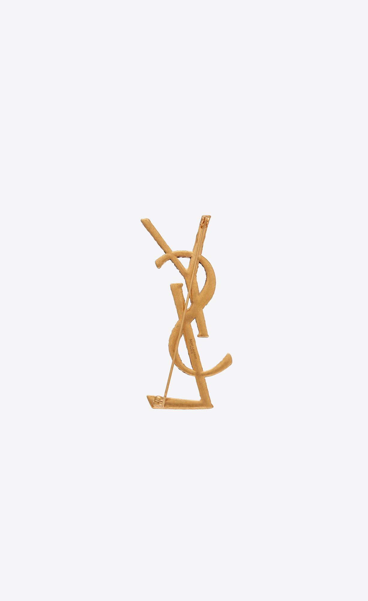YSL Opyum Twisted Brooch In Metal Gold | 8659417-XH