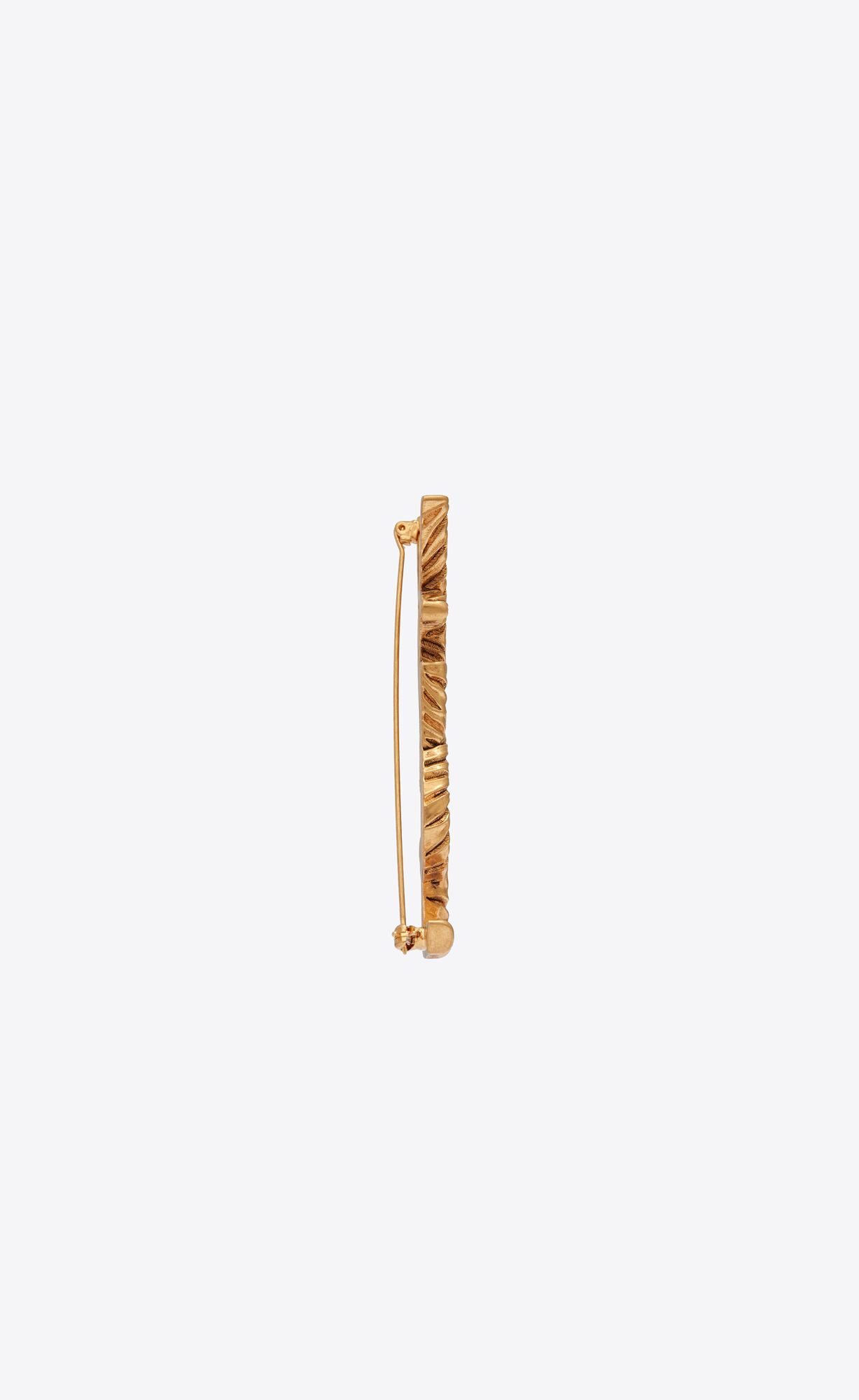 YSL Opyum Twisted Brooch In Metal Gold | 8659417-XH