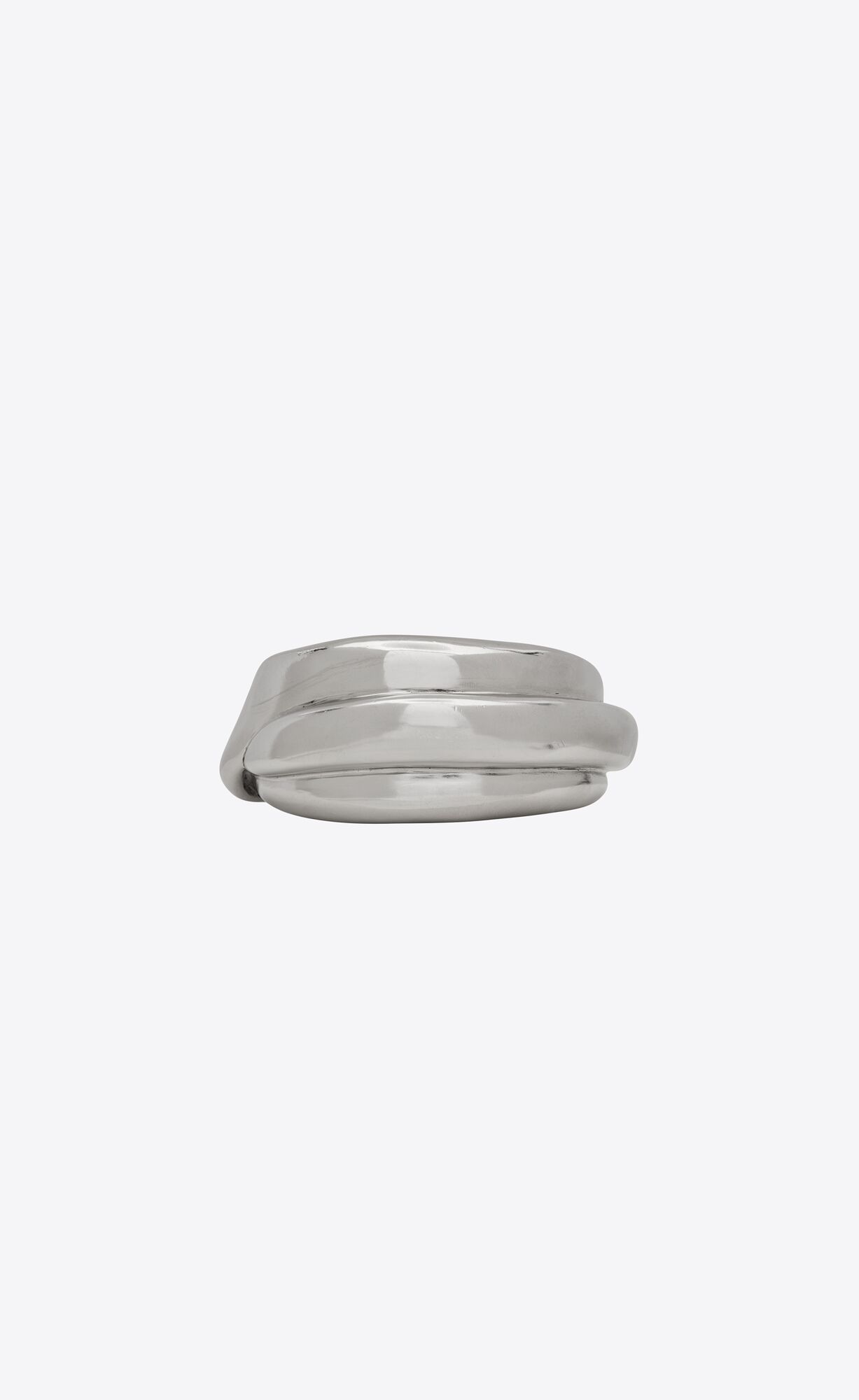 YSL Organic Curve Cuff In Metal Oxidized Silver | 8359102-CP