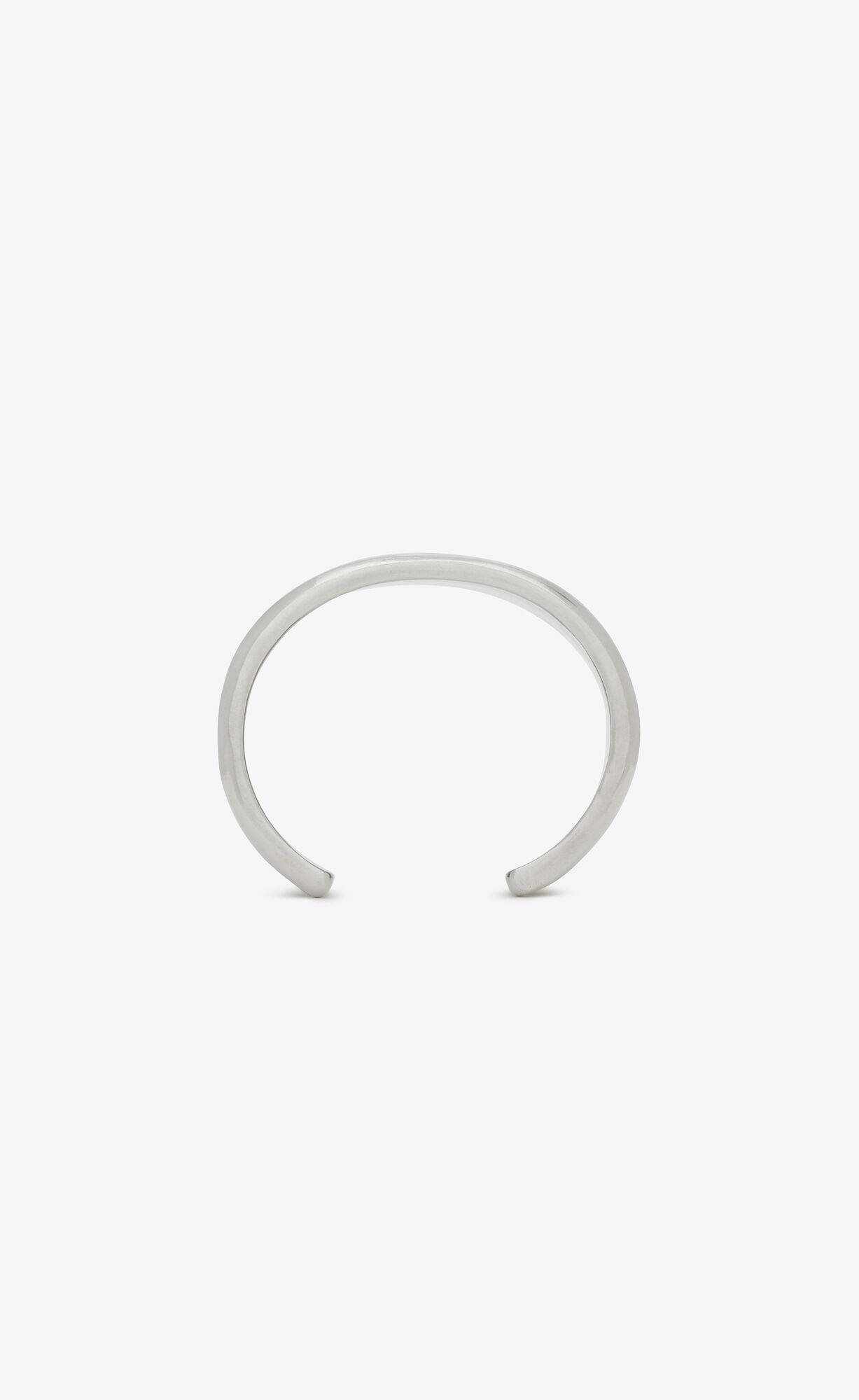 YSL Organic Wave Cuff Bracelet In Metal Oxidized Silver | 3614729-PK
