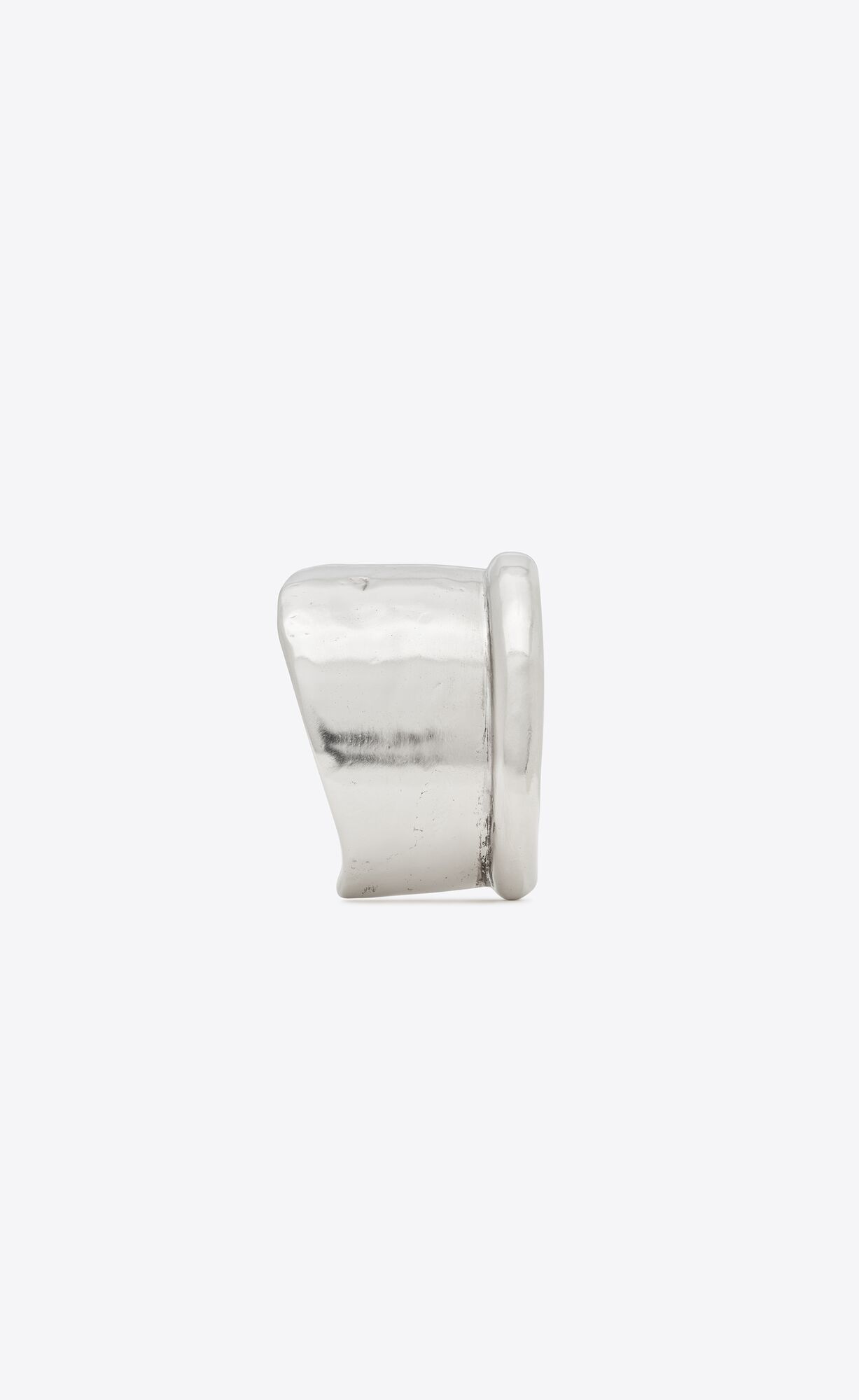 YSL Organic Wave Cuff Bracelet In Metal Oxidized Silver | 3614729-PK