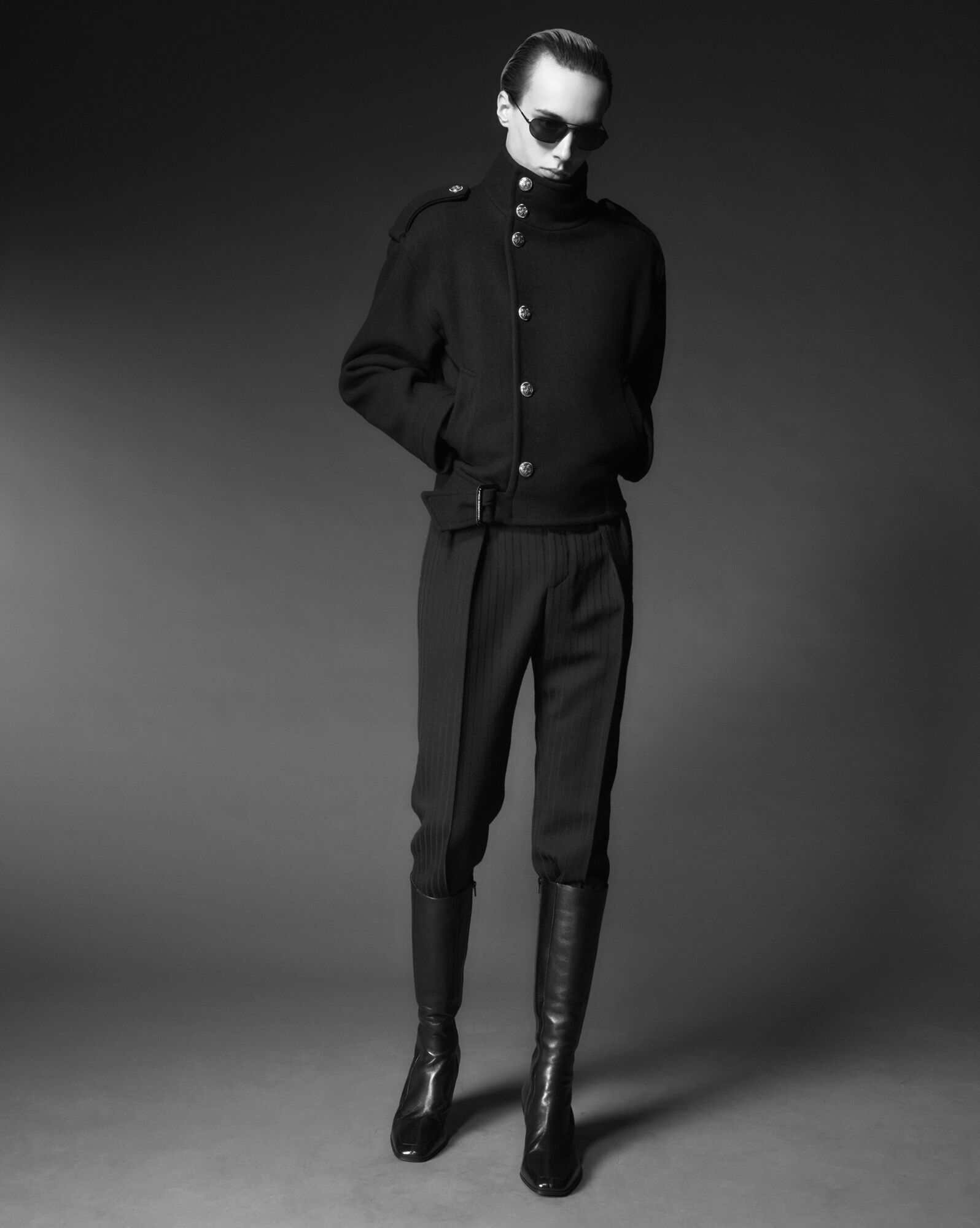 YSL Otto Zipped Boots In Smooth Leather Noir | 0918654-CN
