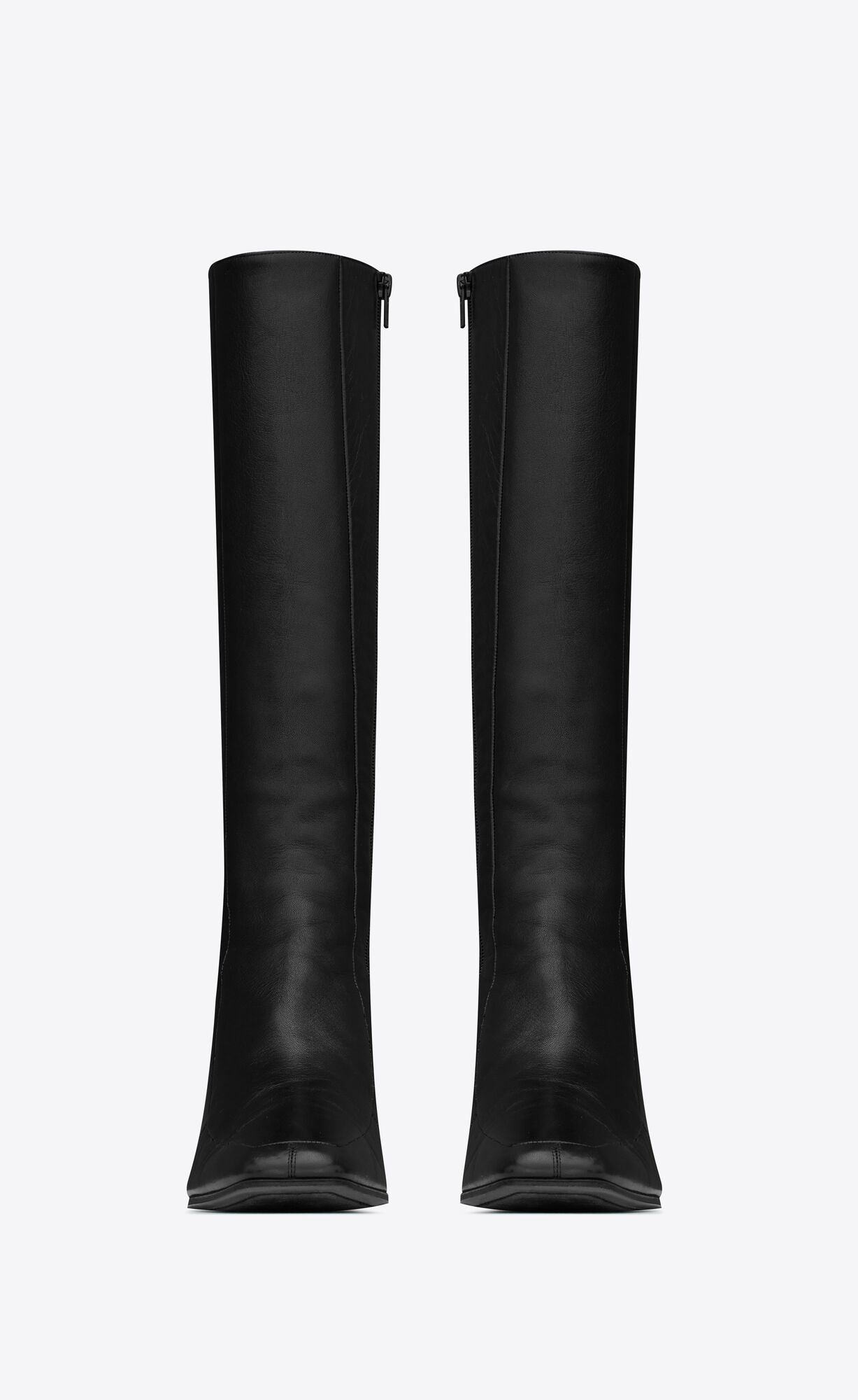 YSL Otto Zipped Boots In Smooth Leather Noir | 0918654-CN