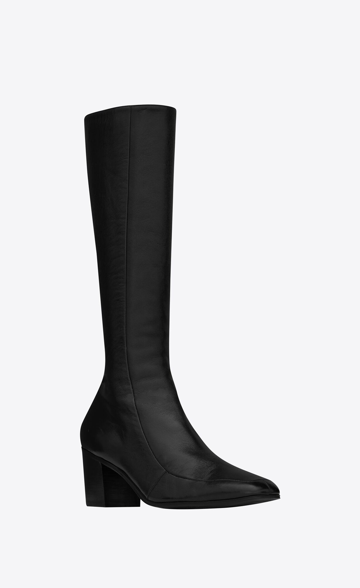 YSL Otto Zipped Boots In Smooth Leather Noir | 0918654-CN