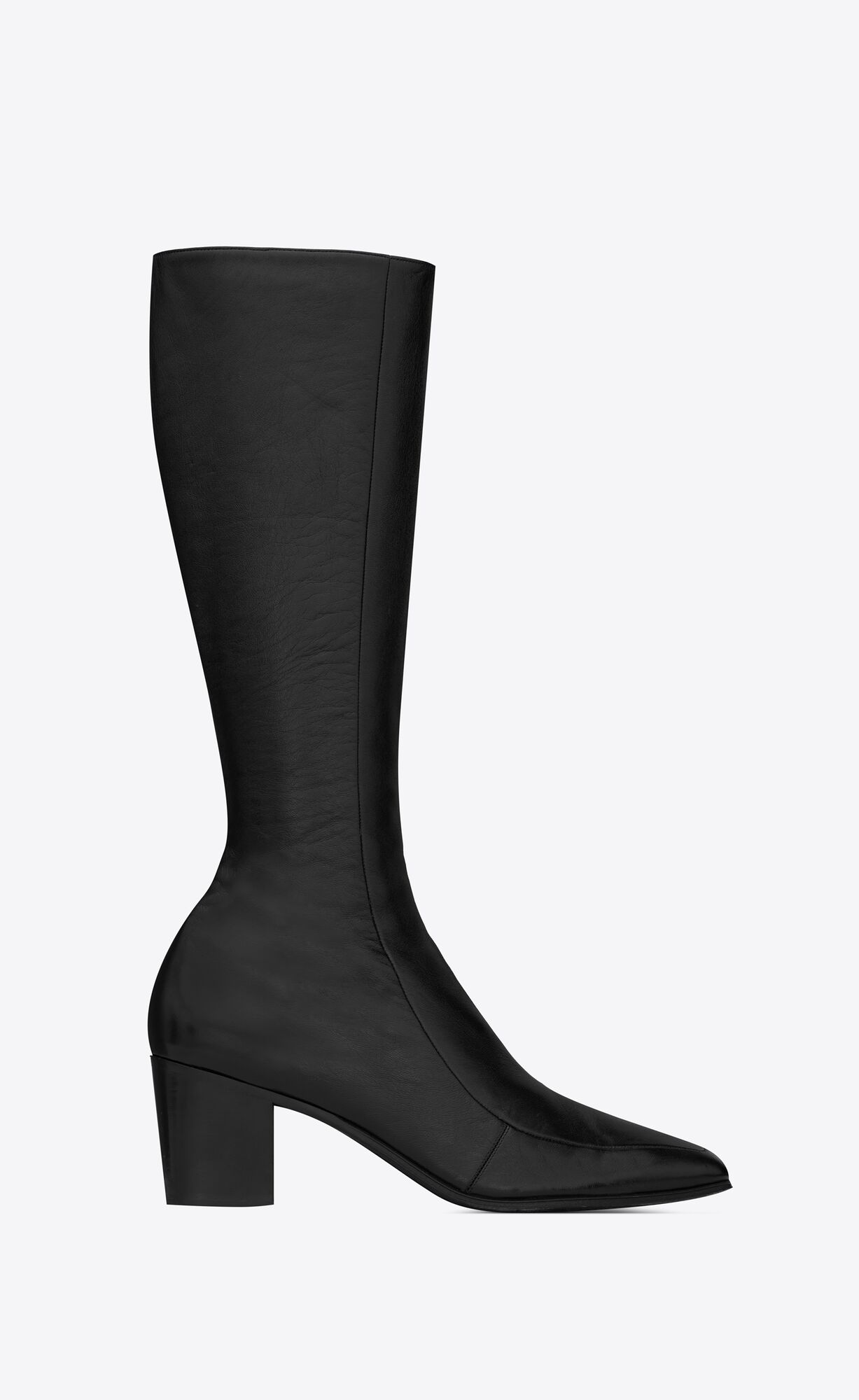 YSL Otto Zipped Boots In Smooth Leather Noir | 0918654-CN