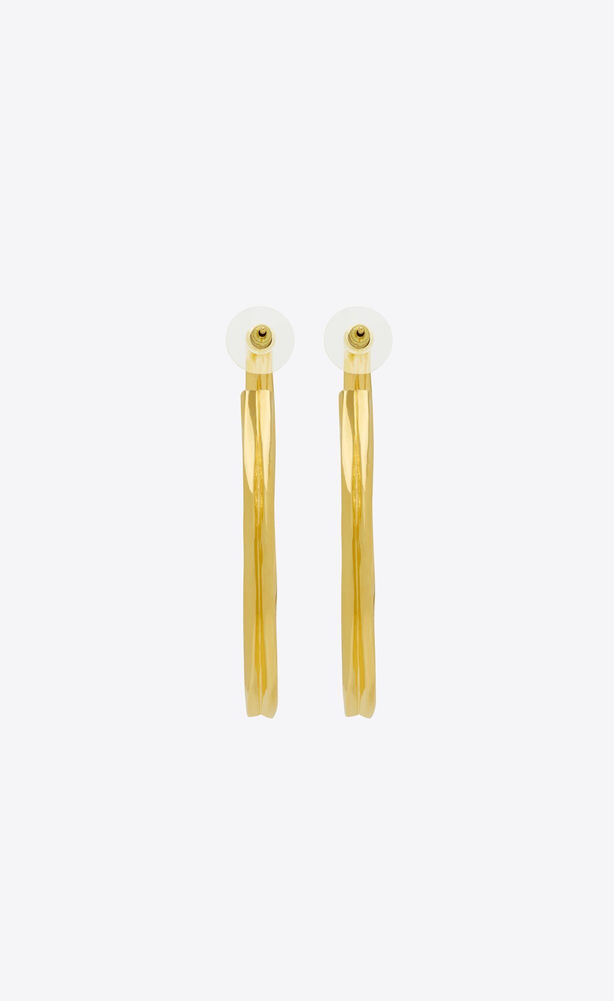 YSL Oval Hoop Earrings In Metal Gold | 5169784-MI