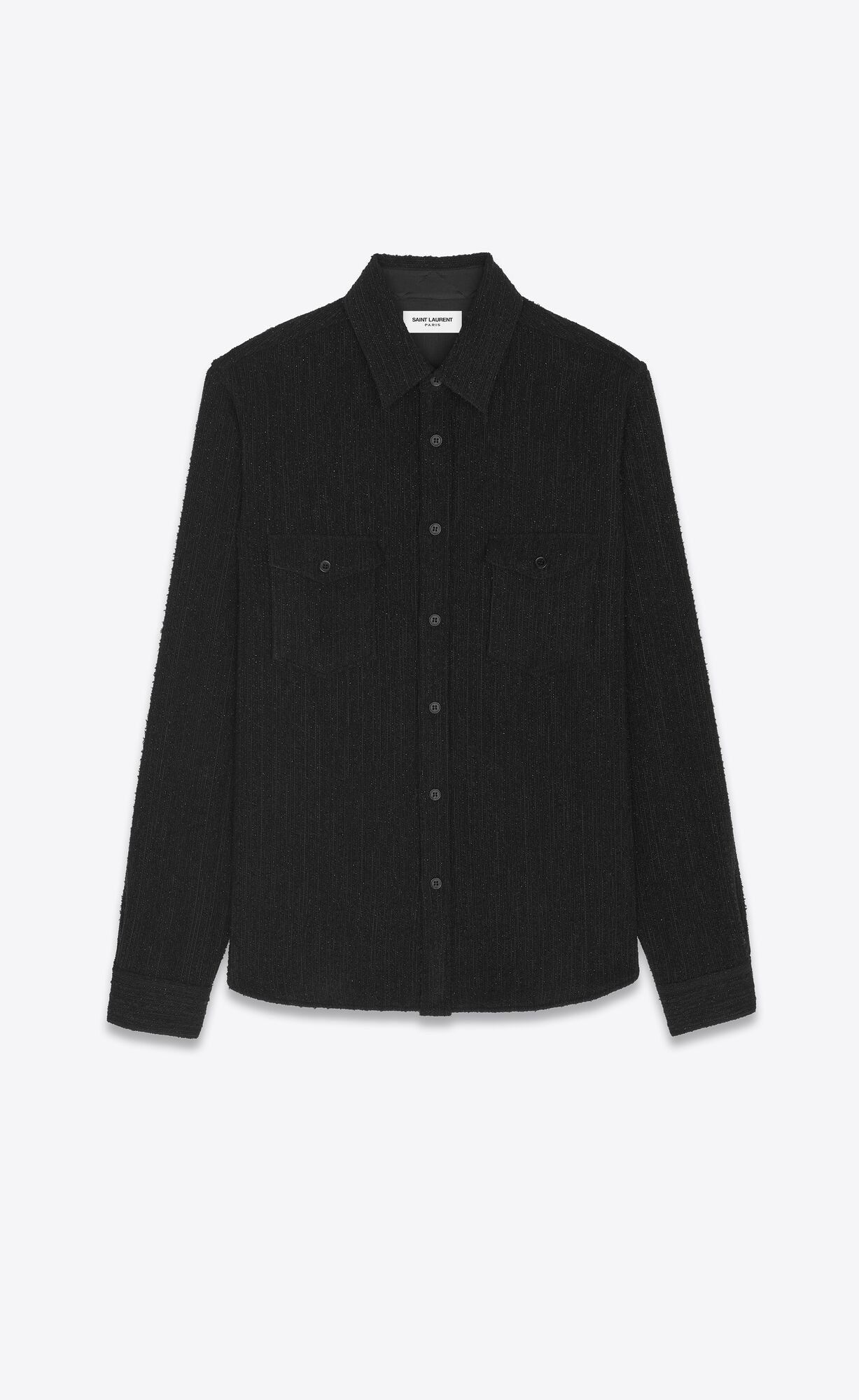 YSL Overshirt In Wool Noir Blanc | 2793854-AO
